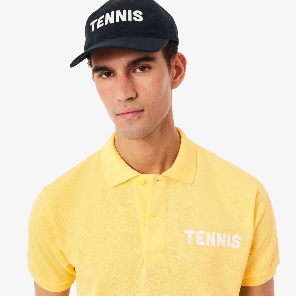 Áo Polo Lacoste Nam Dáng Cổ Điển Chất Liệu Petit Piqué In Họa Tiết