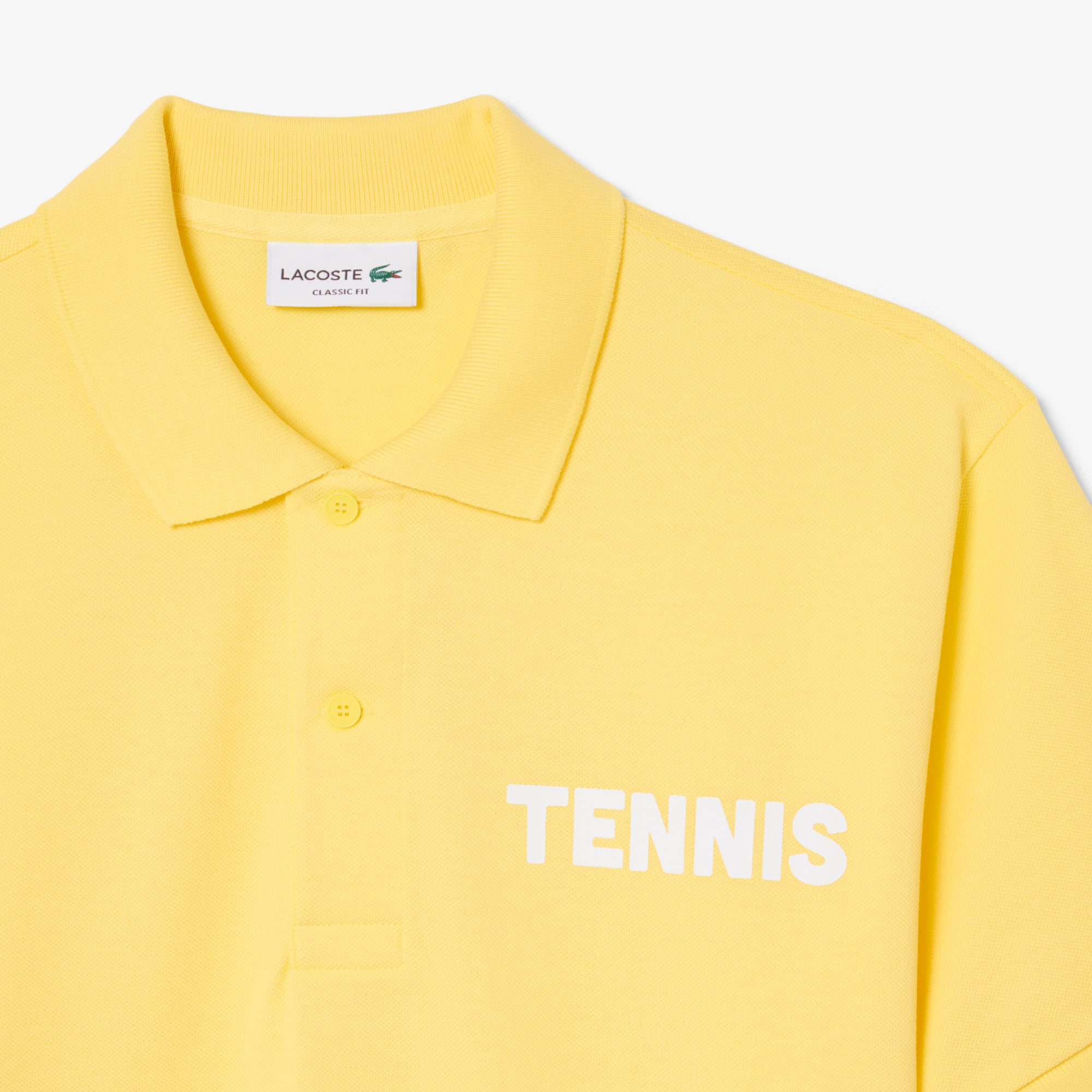 Áo Polo Lacoste Nam Dáng Cổ Điển Chất Liệu Petit Piqué In Họa Tiết