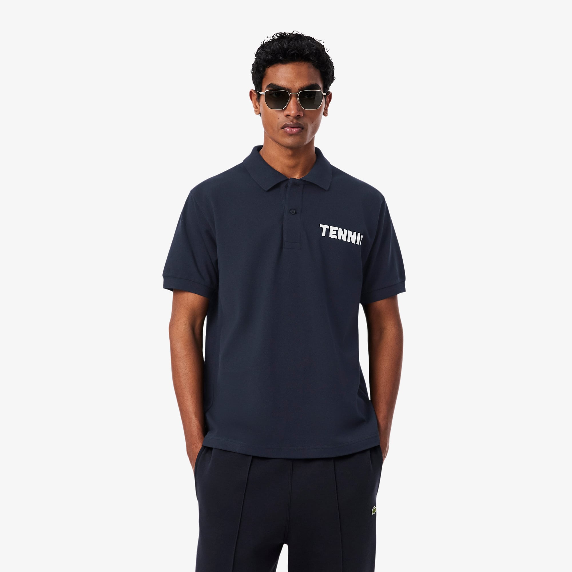 Áo Polo Lacoste Nam Dáng Cổ Điển Chất Liệu Petit Piqué In Họa Tiết