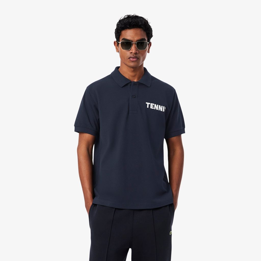 Áo Polo Lacoste Nam Dáng Cổ Điển Chất Liệu Petit Piqué In Họa Tiết
