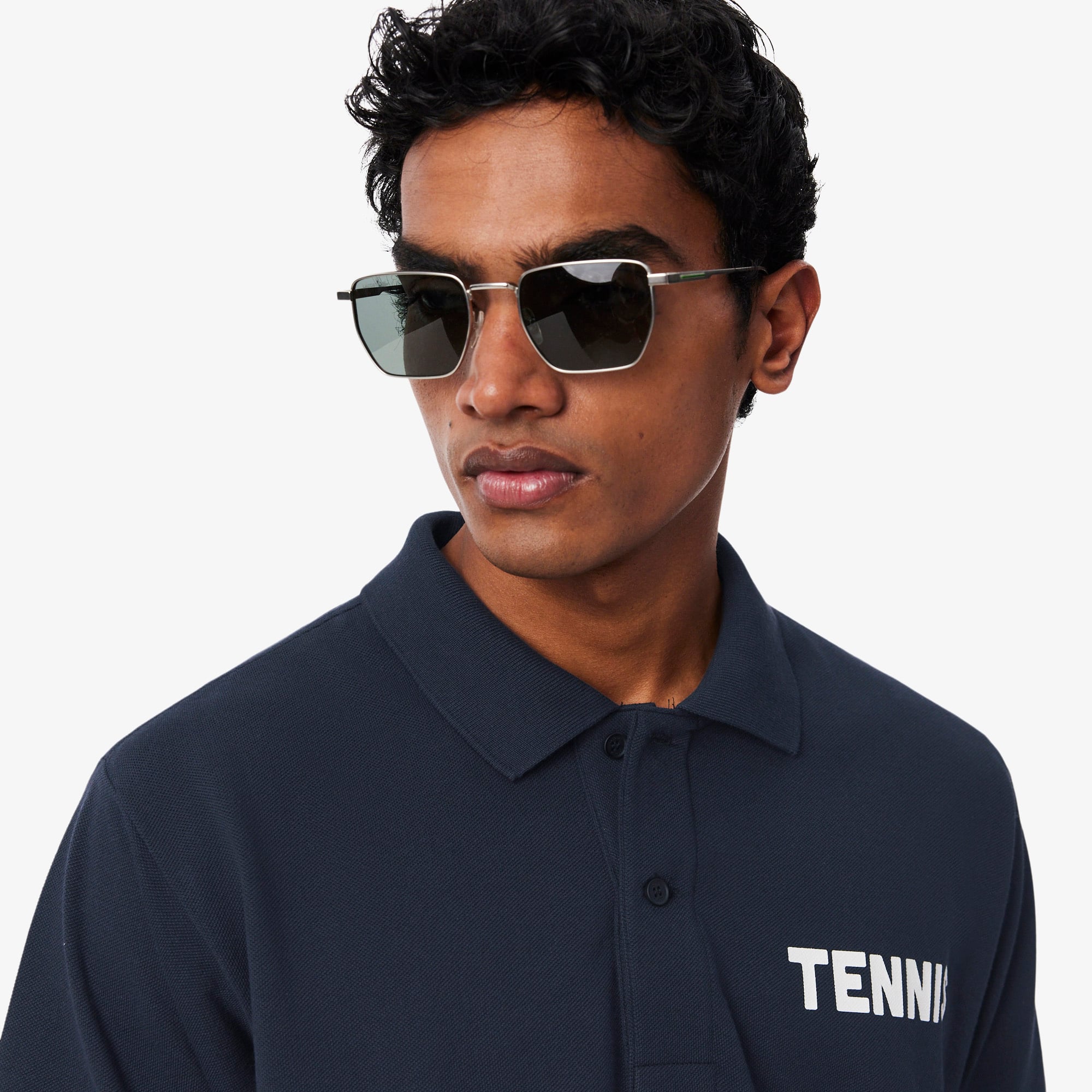 Áo Polo Lacoste Nam Dáng Cổ Điển Chất Liệu Petit Piqué In Họa Tiết