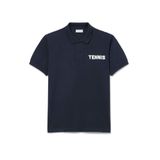 Áo Polo Lacoste Nam Dáng Cổ Điển Chất Liệu Petit Piqué In Họa Tiết
