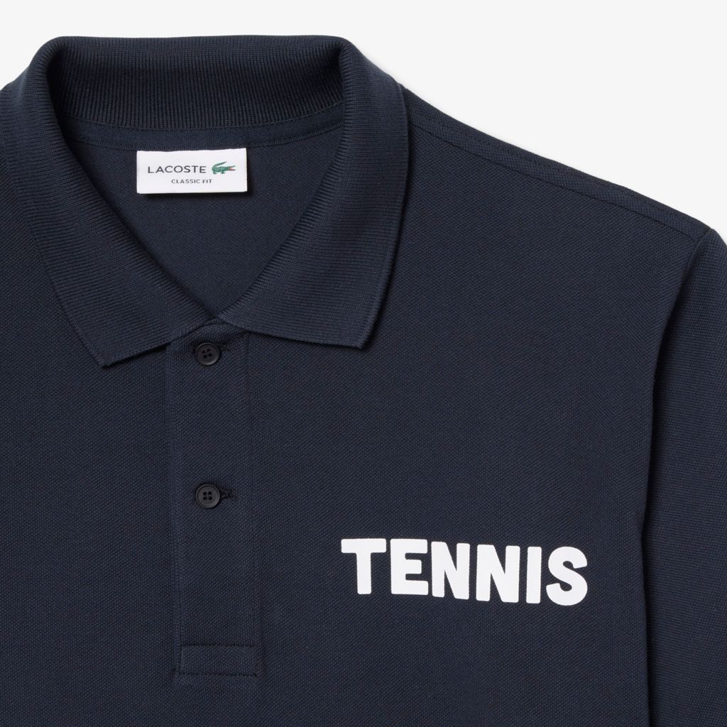 Áo Polo Lacoste Nam Dáng Cổ Điển Chất Liệu Petit Piqué In Họa Tiết