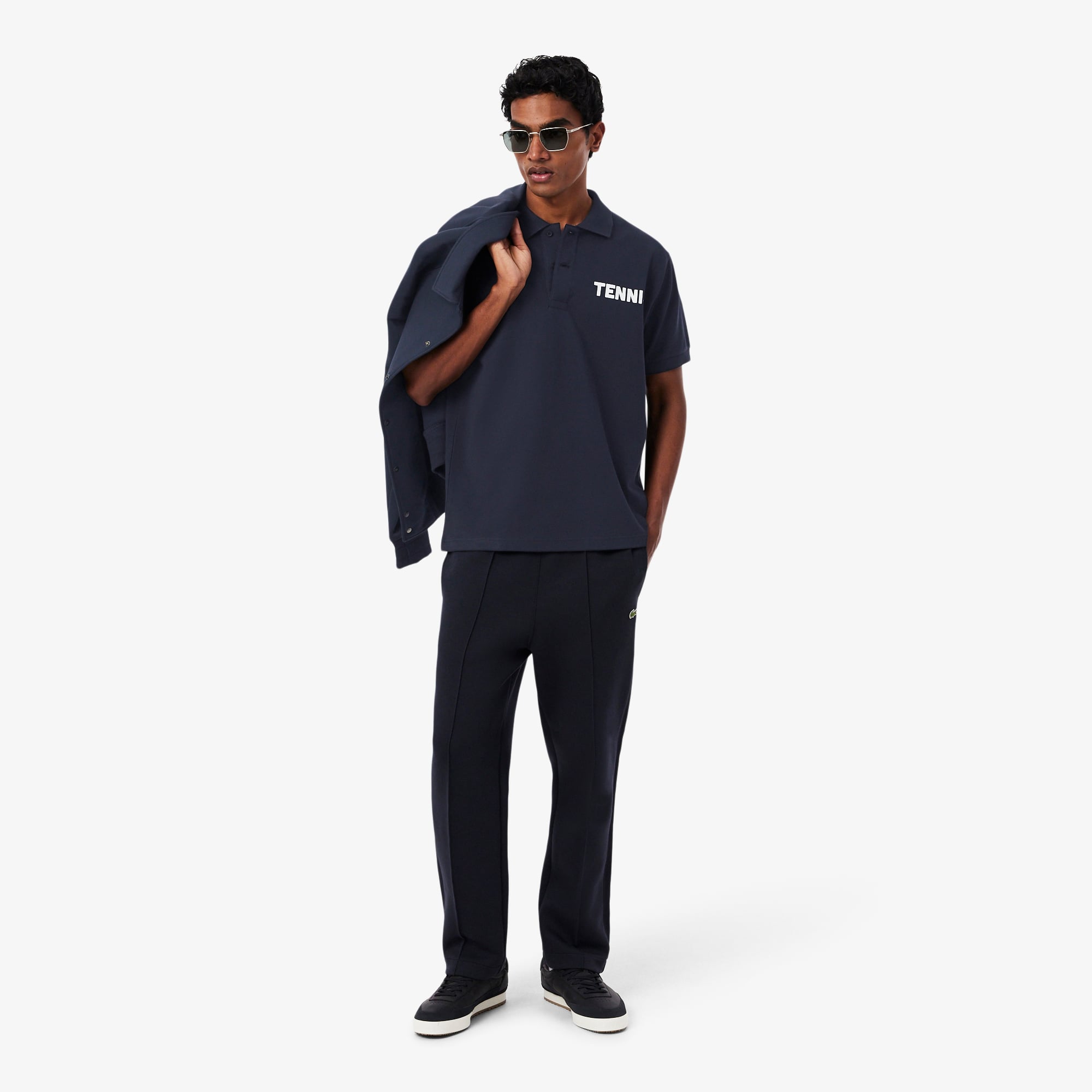 Áo Polo Lacoste Nam Dáng Cổ Điển Chất Liệu Petit Piqué In Họa Tiết
