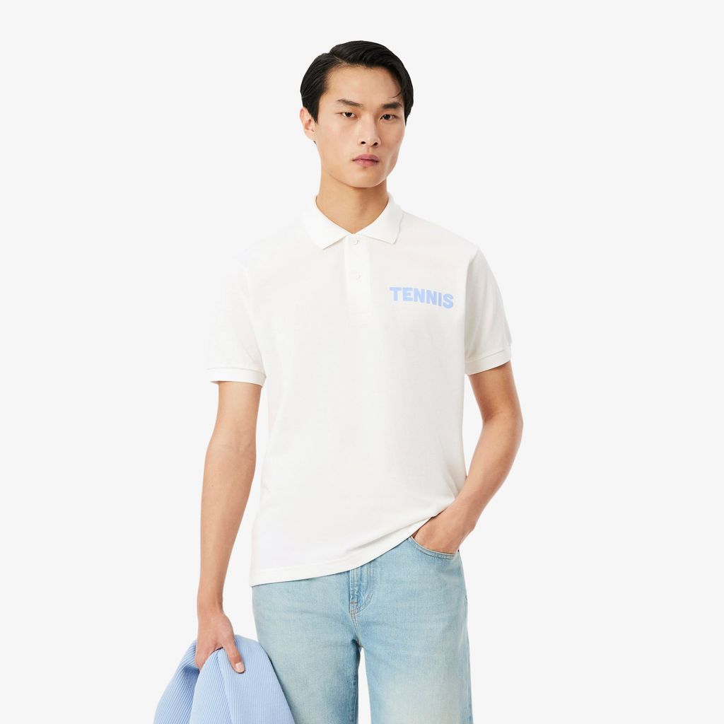 Áo Polo Lacoste Nam Dáng Cổ Điển Chất Liệu Petit Piqué In Họa Tiết