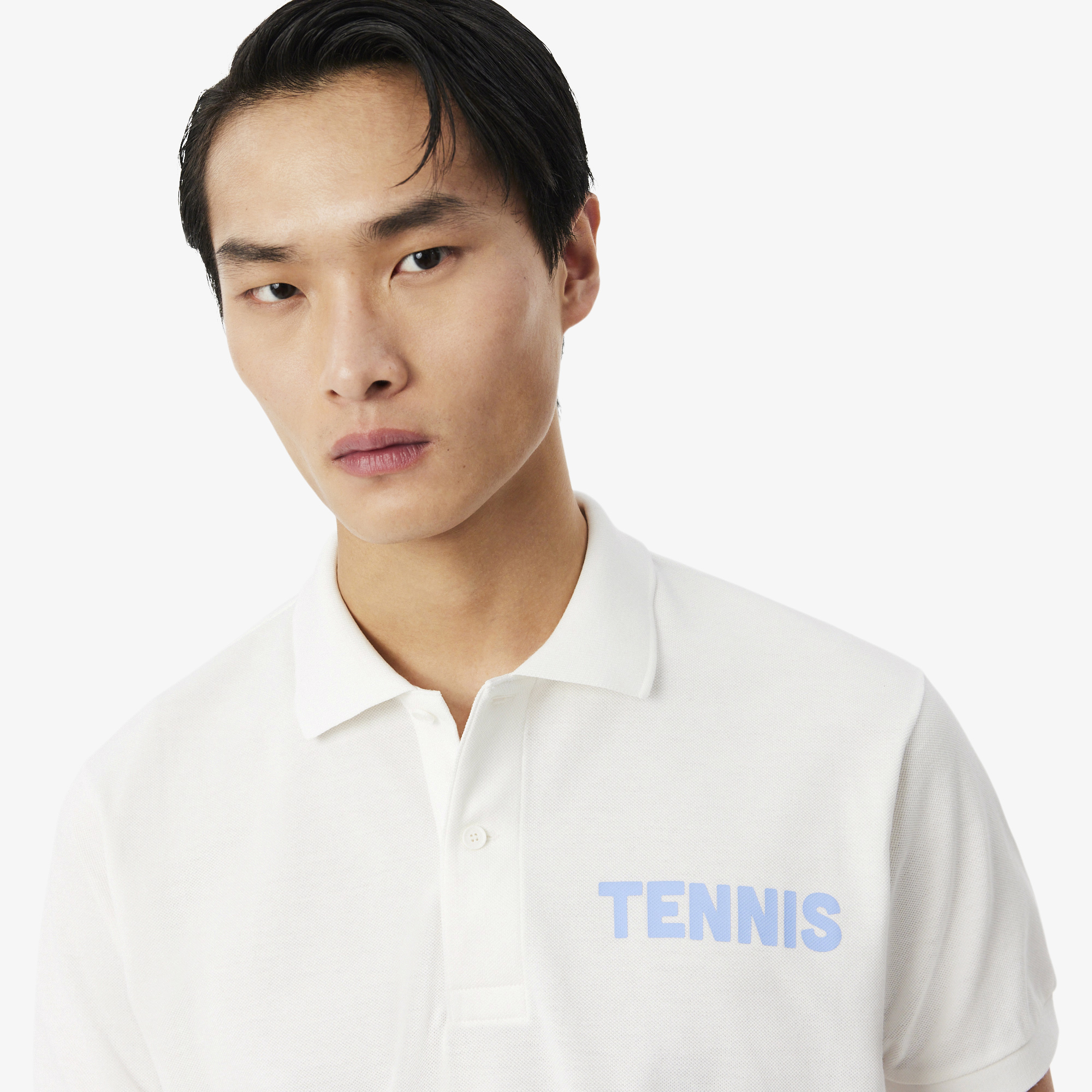 Áo Polo Lacoste Nam Dáng Cổ Điển Chất Liệu Petit Piqué In Họa Tiết