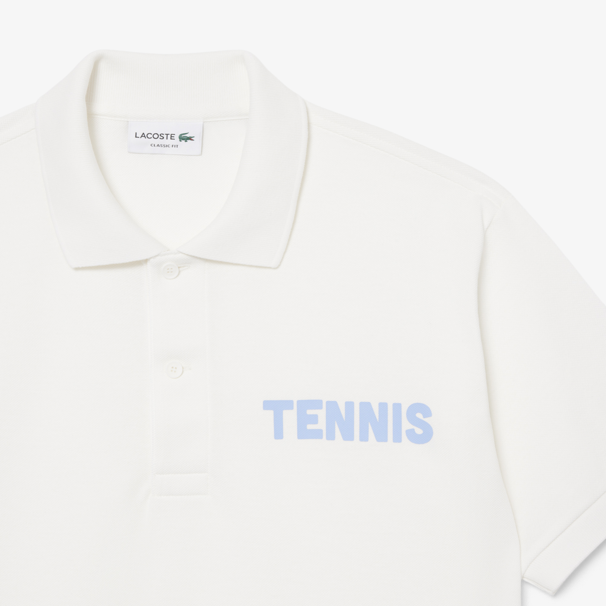 Áo Polo Lacoste Nam Dáng Cổ Điển Chất Liệu Petit Piqué In Họa Tiết