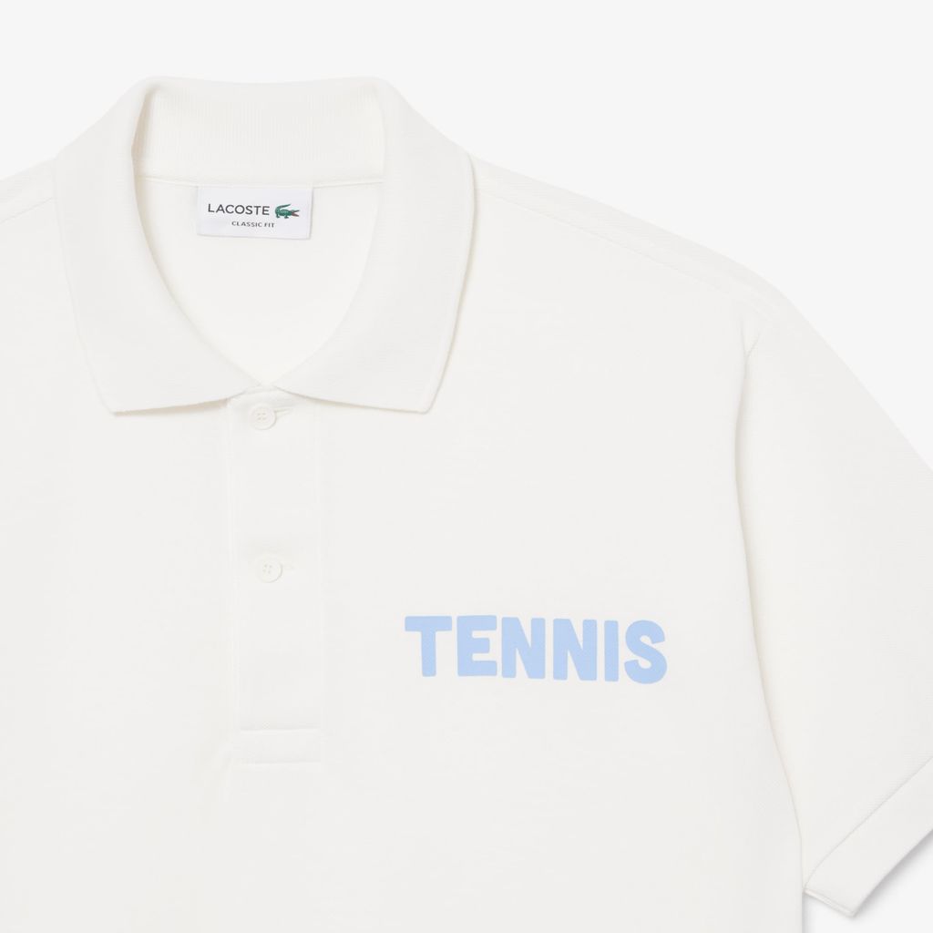 Áo Polo Lacoste Nam Dáng Cổ Điển Chất Liệu Petit Piqué In Họa Tiết