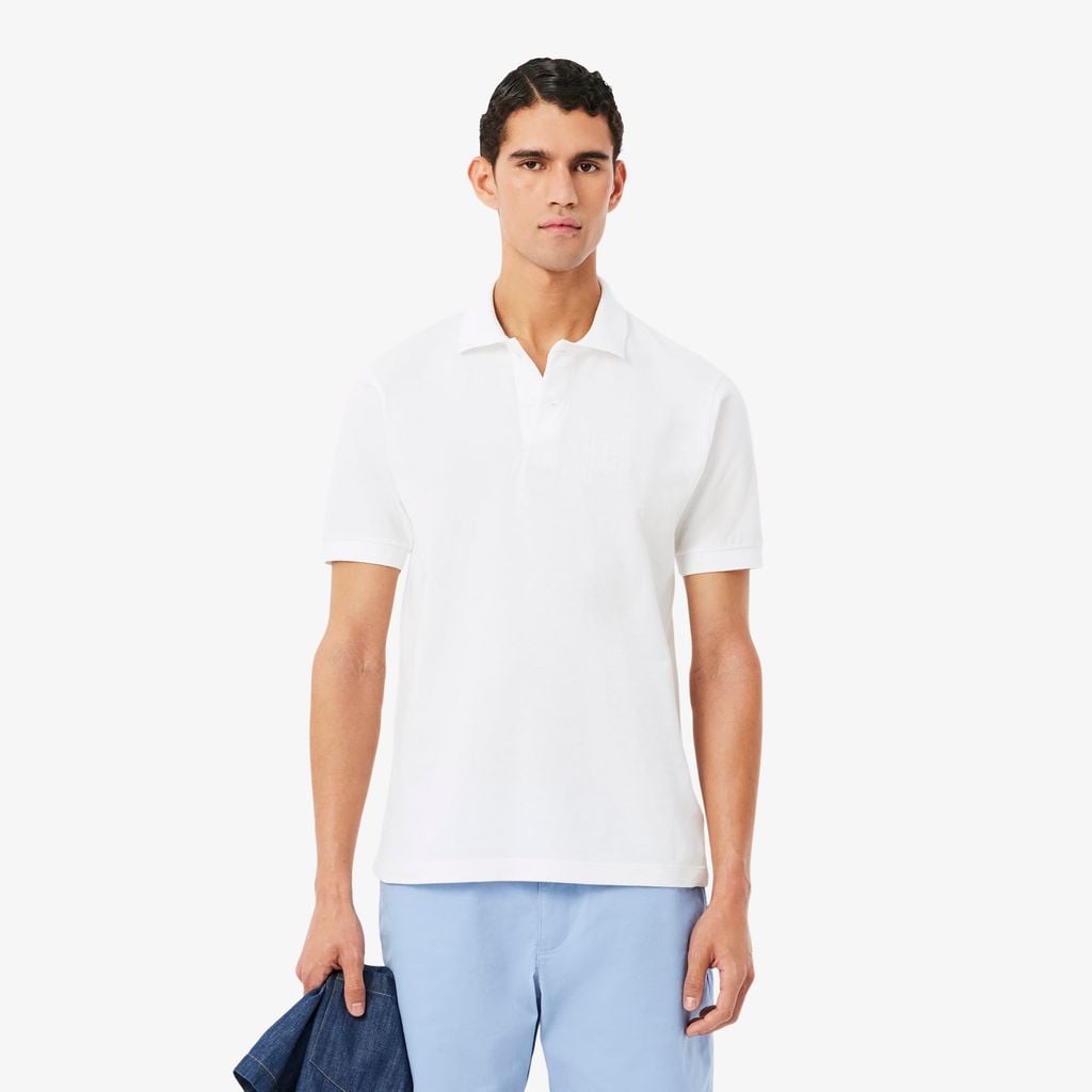 Áo Polo Lacoste Nam Dáng Cổ Điển Chất Liệu Petit Piqué Họa Tiết Thêu
