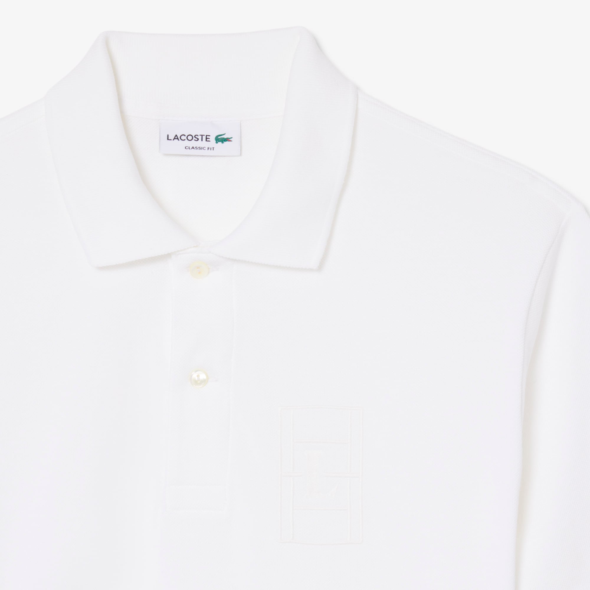Áo Polo Lacoste Nam Dáng Cổ Điển Chất Liệu Petit Piqué Họa Tiết Thêu