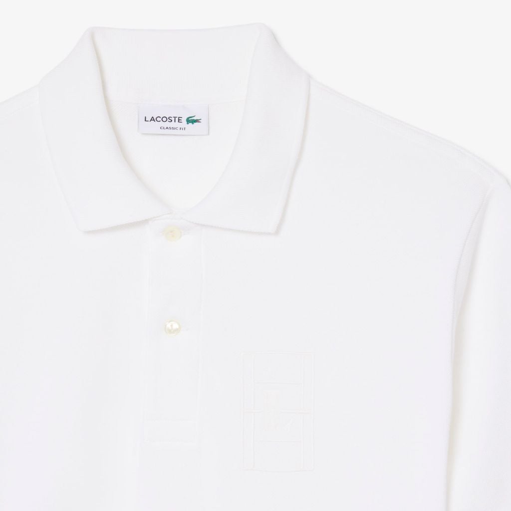 Áo Polo Lacoste Nam Dáng Cổ Điển Chất Liệu Petit Piqué Họa Tiết Thêu
