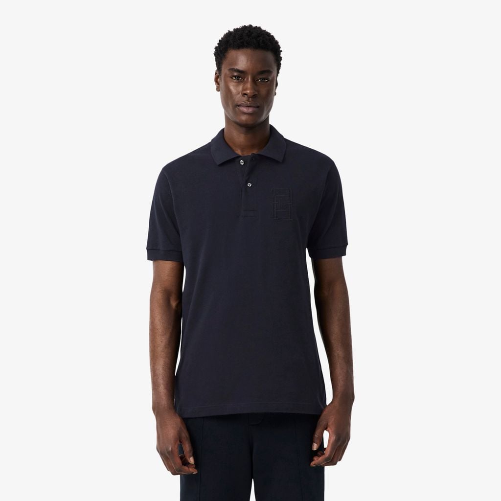 Áo Polo Lacoste Nam Dáng Cổ Điển Chất Liệu Petit Piqué Họa Tiết Thêu
