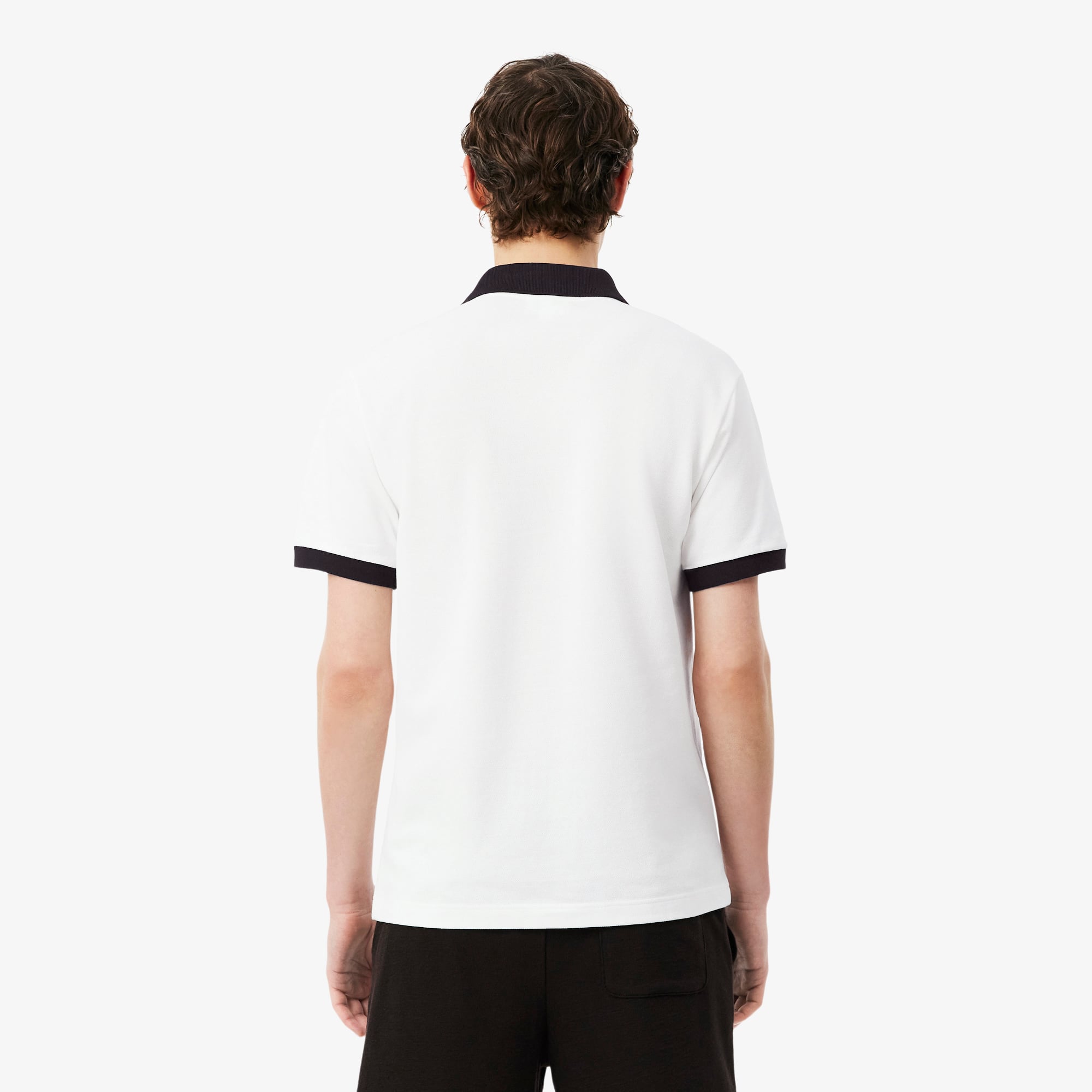 Áo Polo Lacoste Nam Dáng Cổ Điển Bo Gân Tương Phản