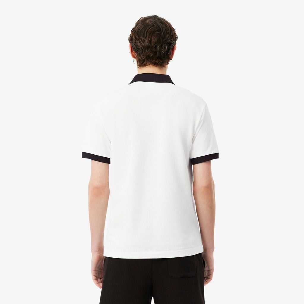 Áo Polo Lacoste Nam Dáng Cổ Điển Bo Gân Tương Phản