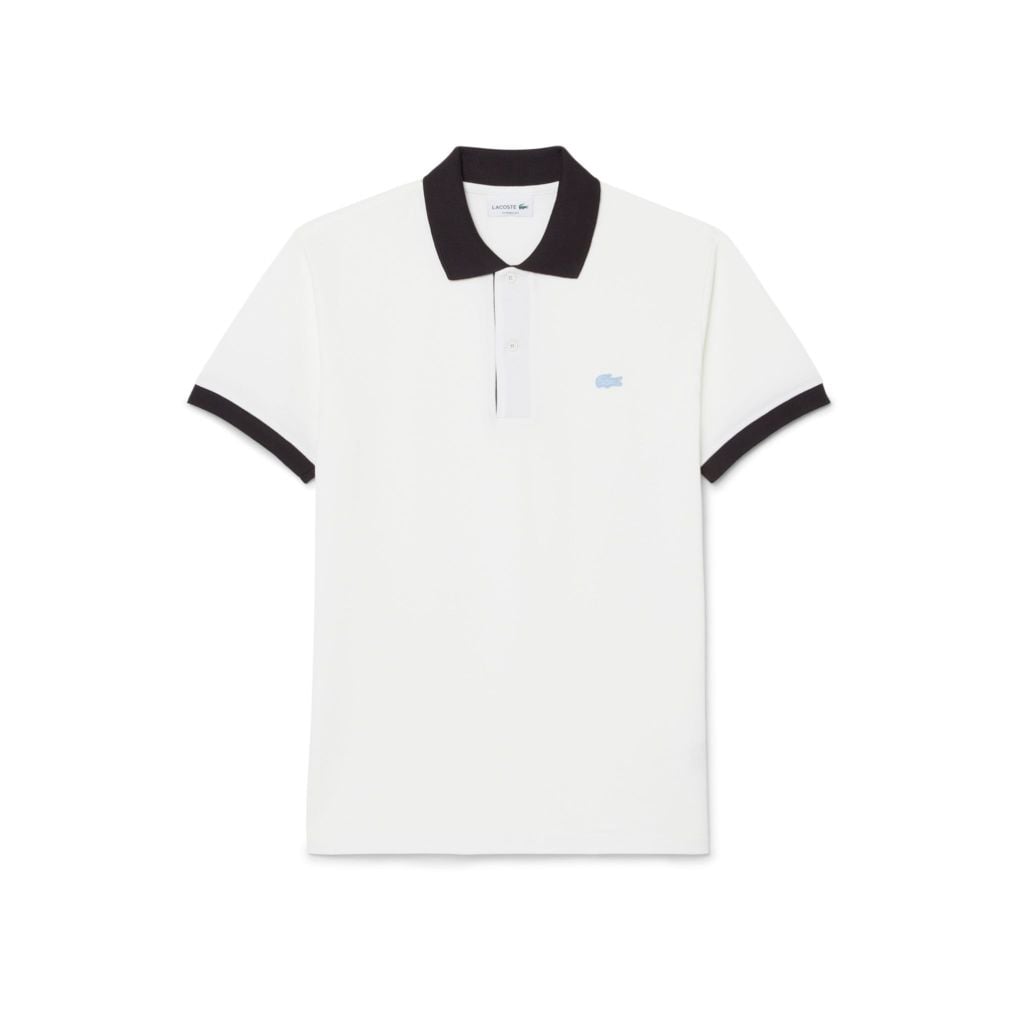 Áo Polo Lacoste Nam Dáng Cổ Điển Bo Gân Tương Phản