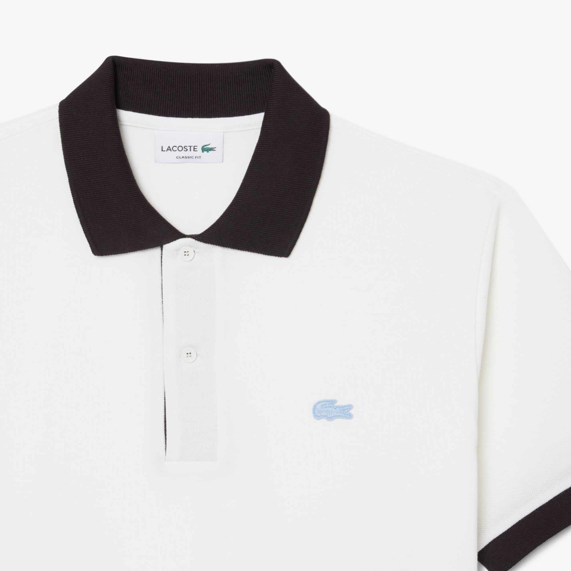 Áo Polo Lacoste Nam Dáng Cổ Điển Bo Gân Tương Phản