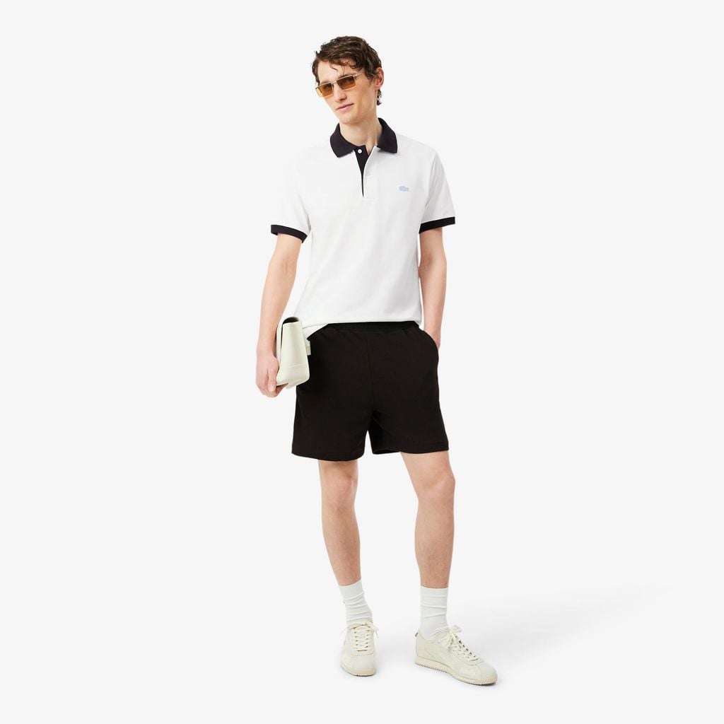 Áo Polo Lacoste Nam Dáng Cổ Điển Bo Gân Tương Phản