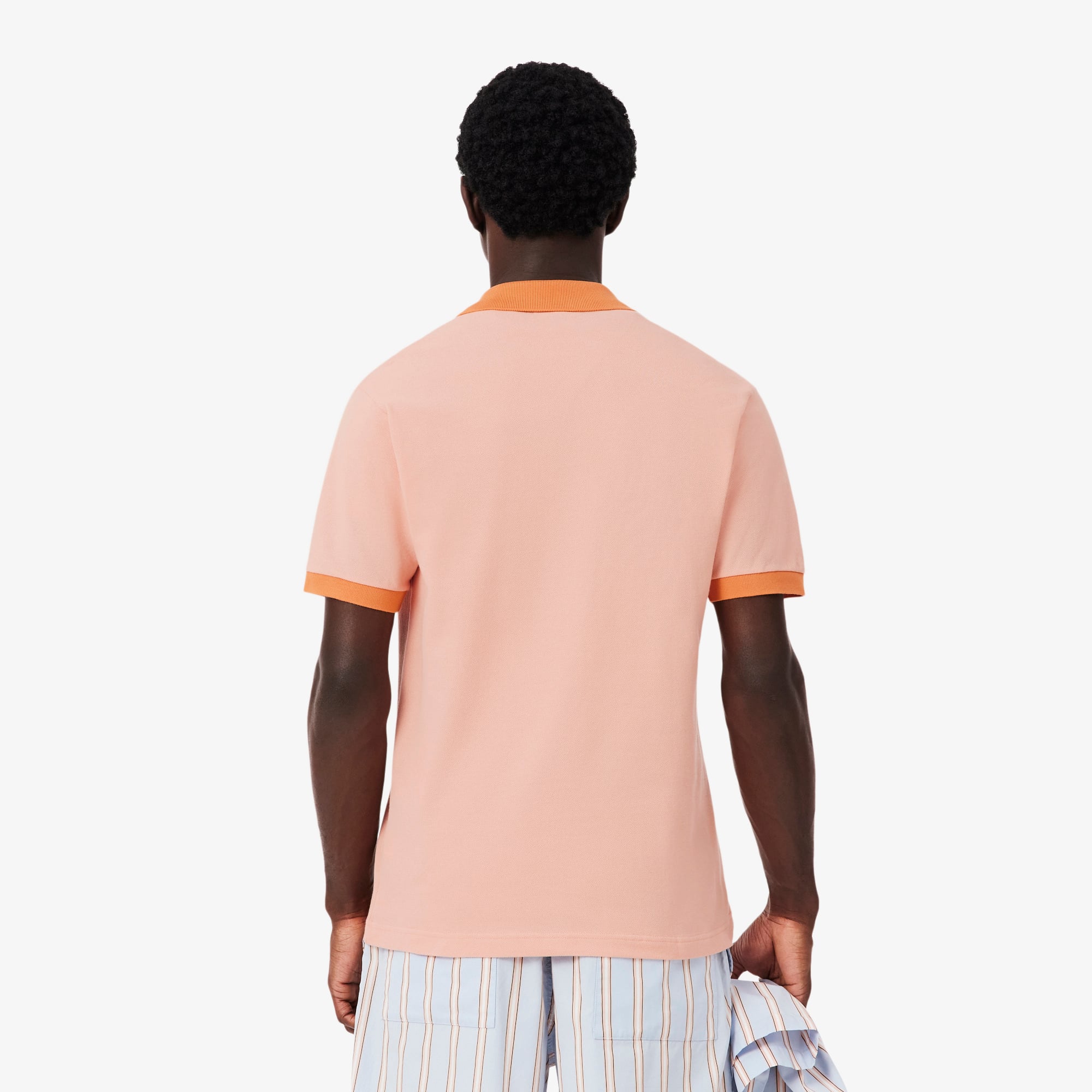 Áo Polo Lacoste Nam Dáng Cổ Điển Bo Gân Tương Phản