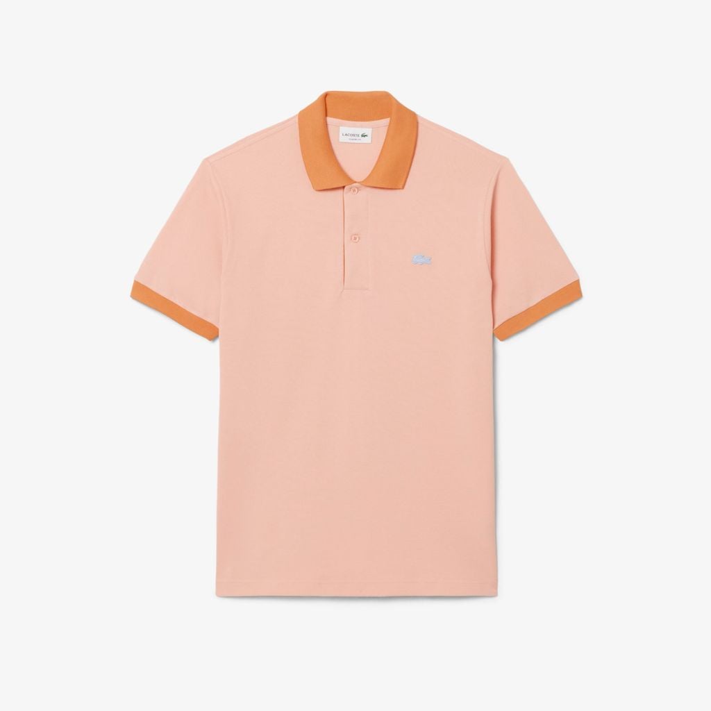 Áo Polo Lacoste Nam Dáng Cổ Điển Bo Gân Tương Phản