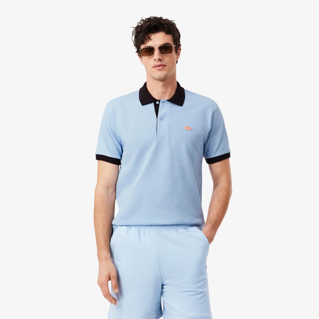 Áo Polo Lacoste Nam Dáng Cổ Điển Bo Gân Tương Phản