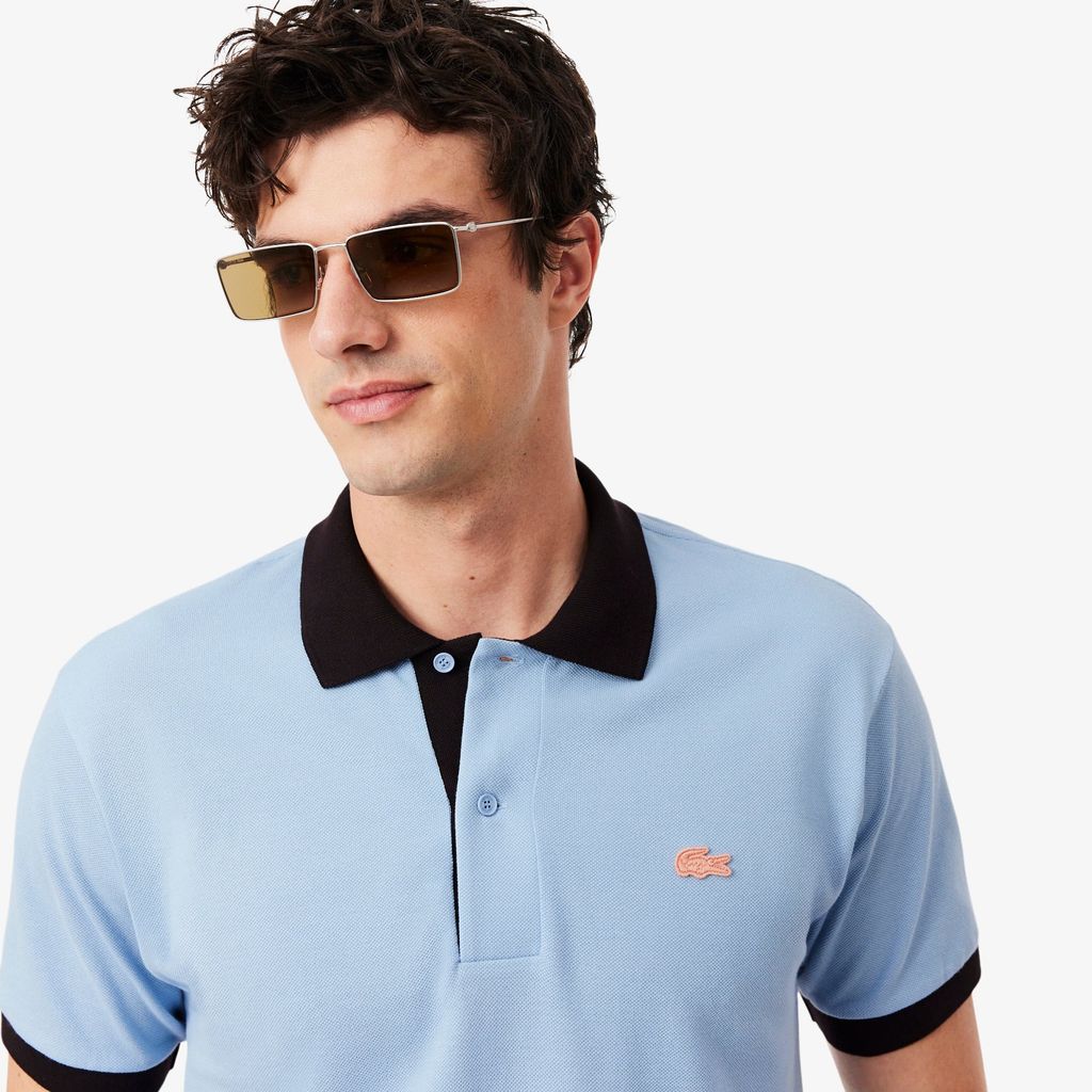 Áo Polo Lacoste Nam Dáng Cổ Điển Bo Gân Tương Phản