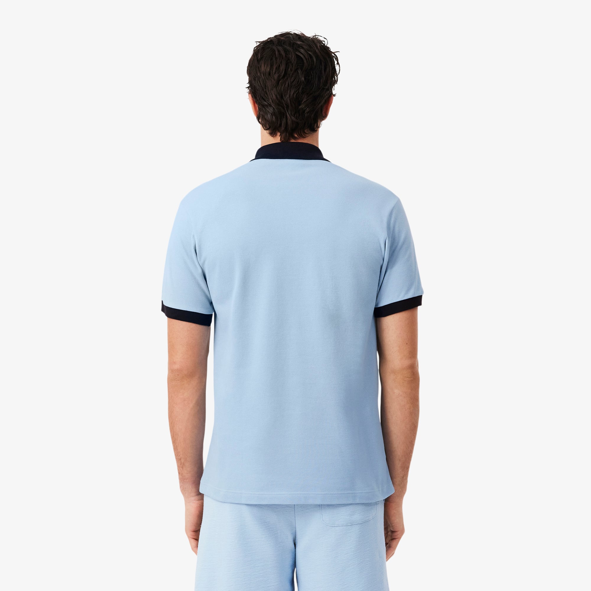 Áo Polo Lacoste Nam Dáng Cổ Điển Bo Gân Tương Phản