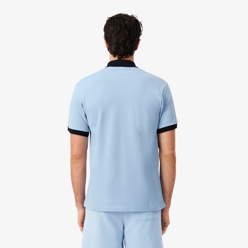 Áo Polo Lacoste Nam Dáng Cổ Điển Bo Gân Tương Phản