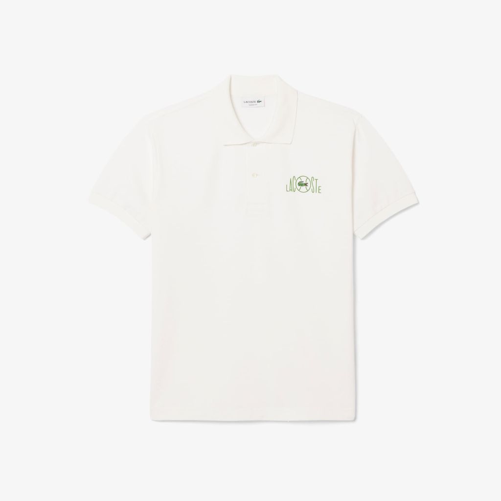 Áo Polo Lacoste Nam Dáng Cổ Điển Họa Tiết In Logo