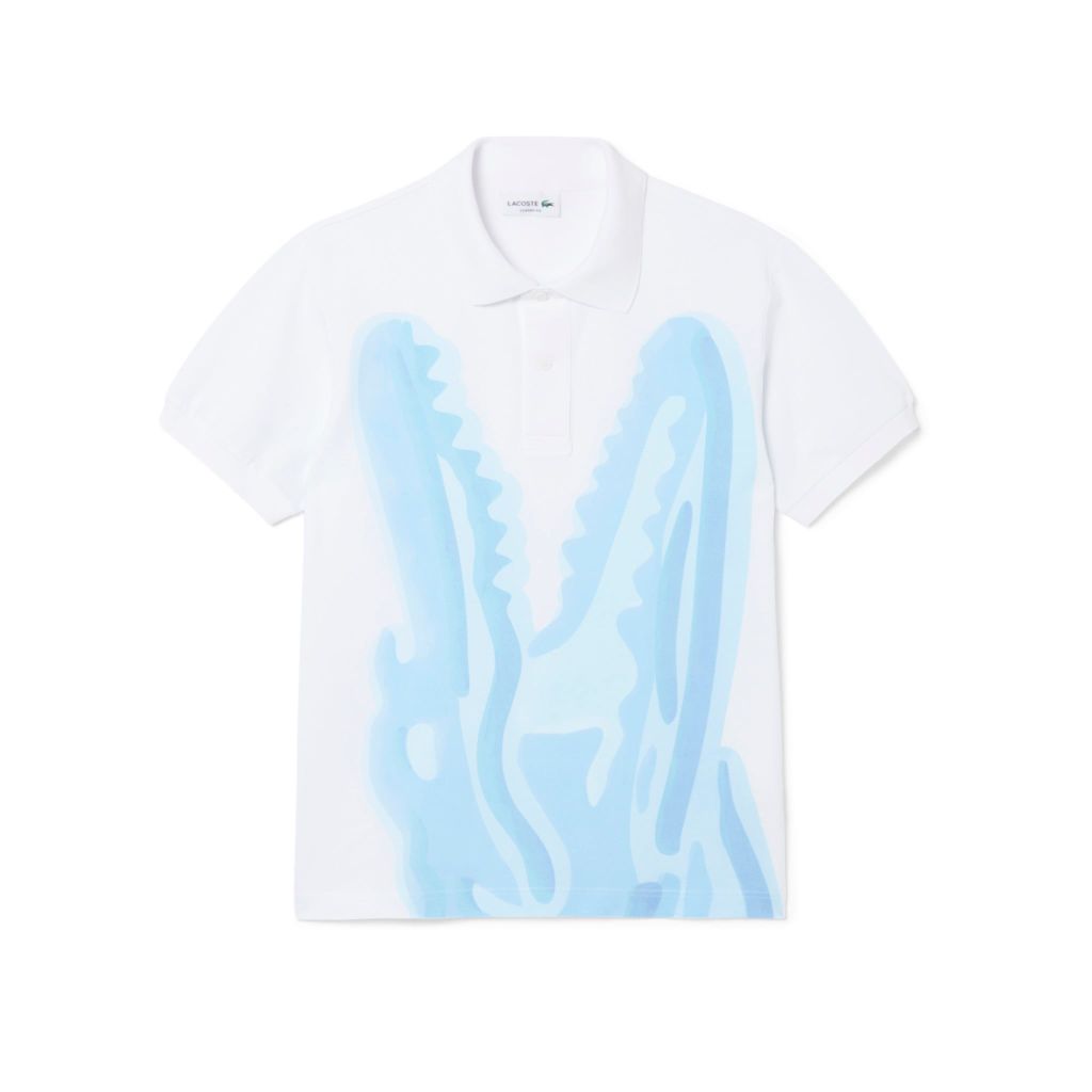 Áo Polo Lacoste Nam Dáng Cổ Điển Chất Liệu Piqué In Hình