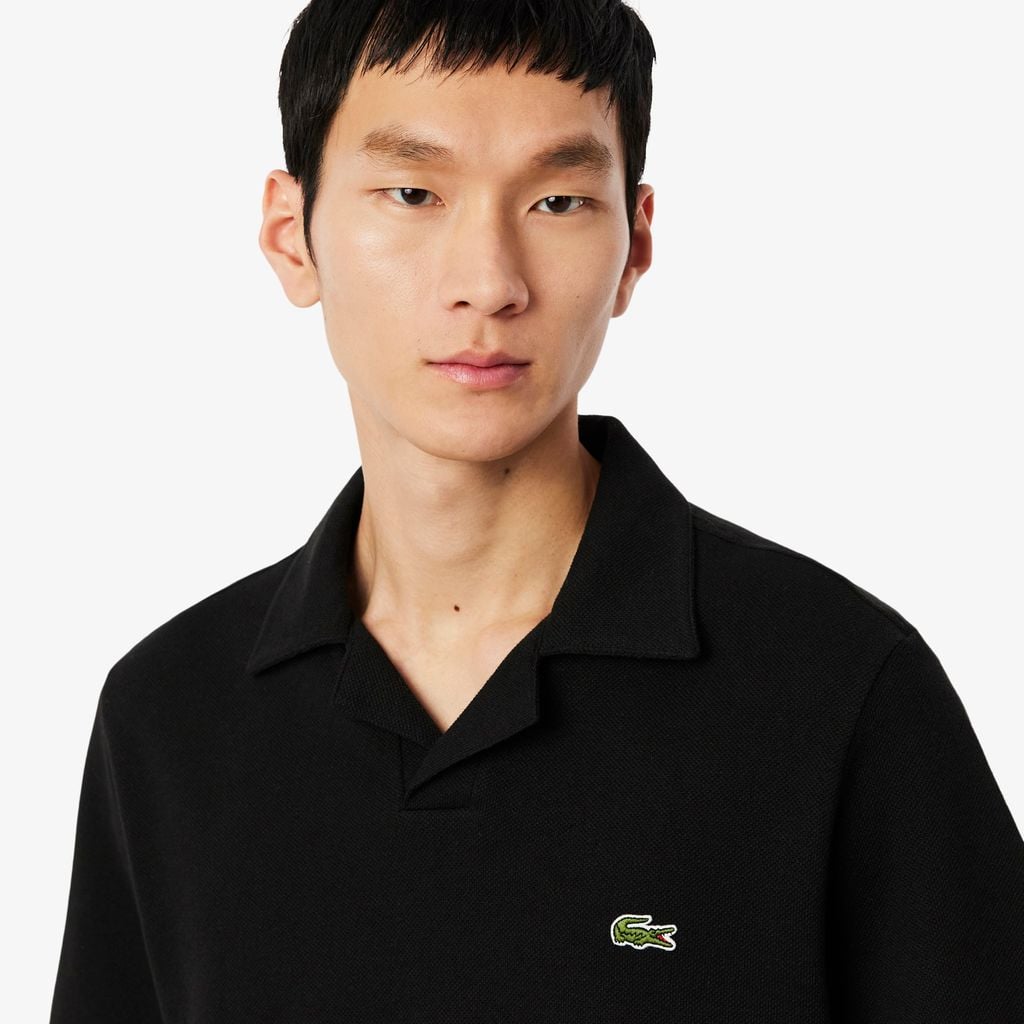 Áo Polo Lacoste Nam Dáng Cổ Điển Chất Liệu Cotton-Linen