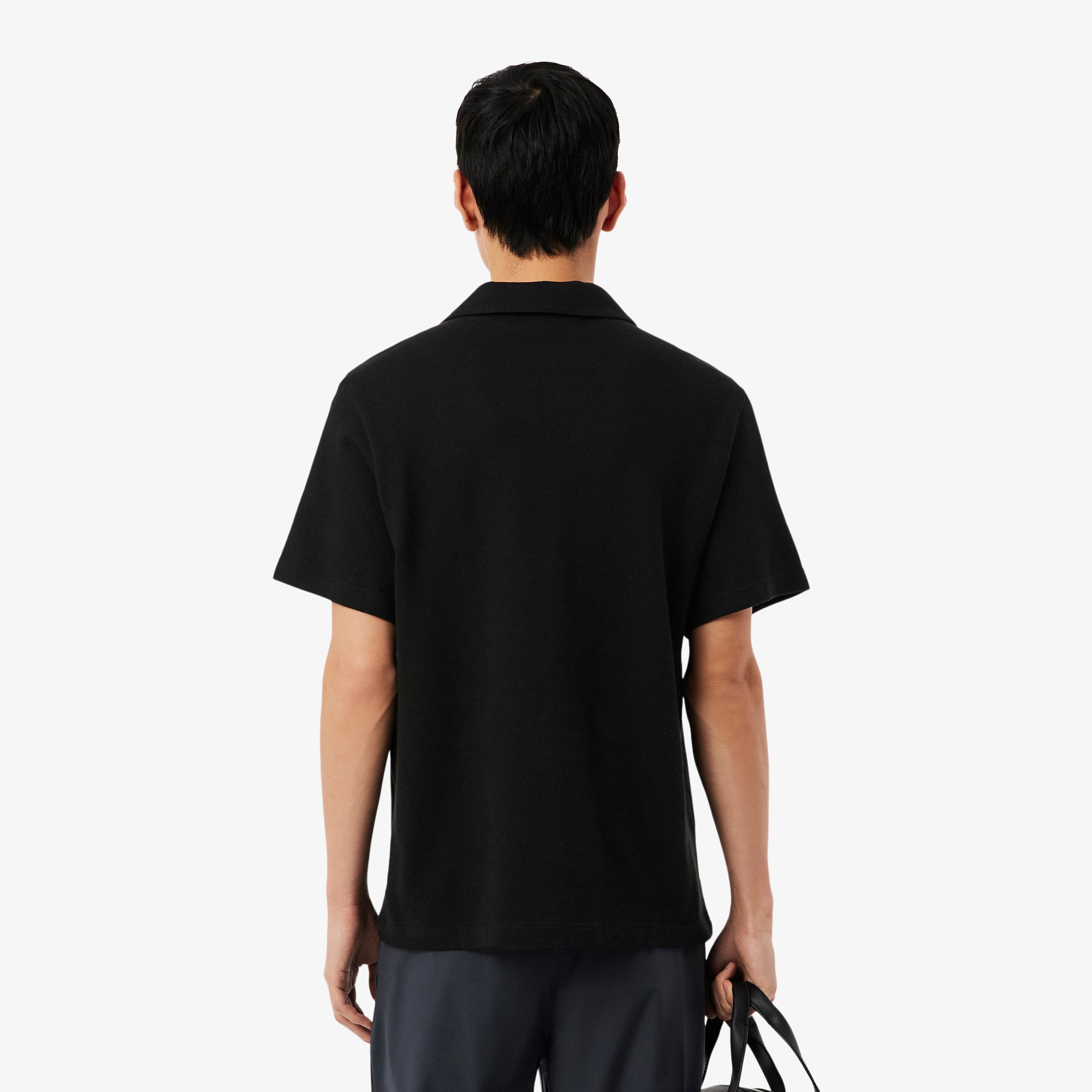 Áo Polo Lacoste Nam Dáng Cổ Điển Chất Liệu Cotton-Linen