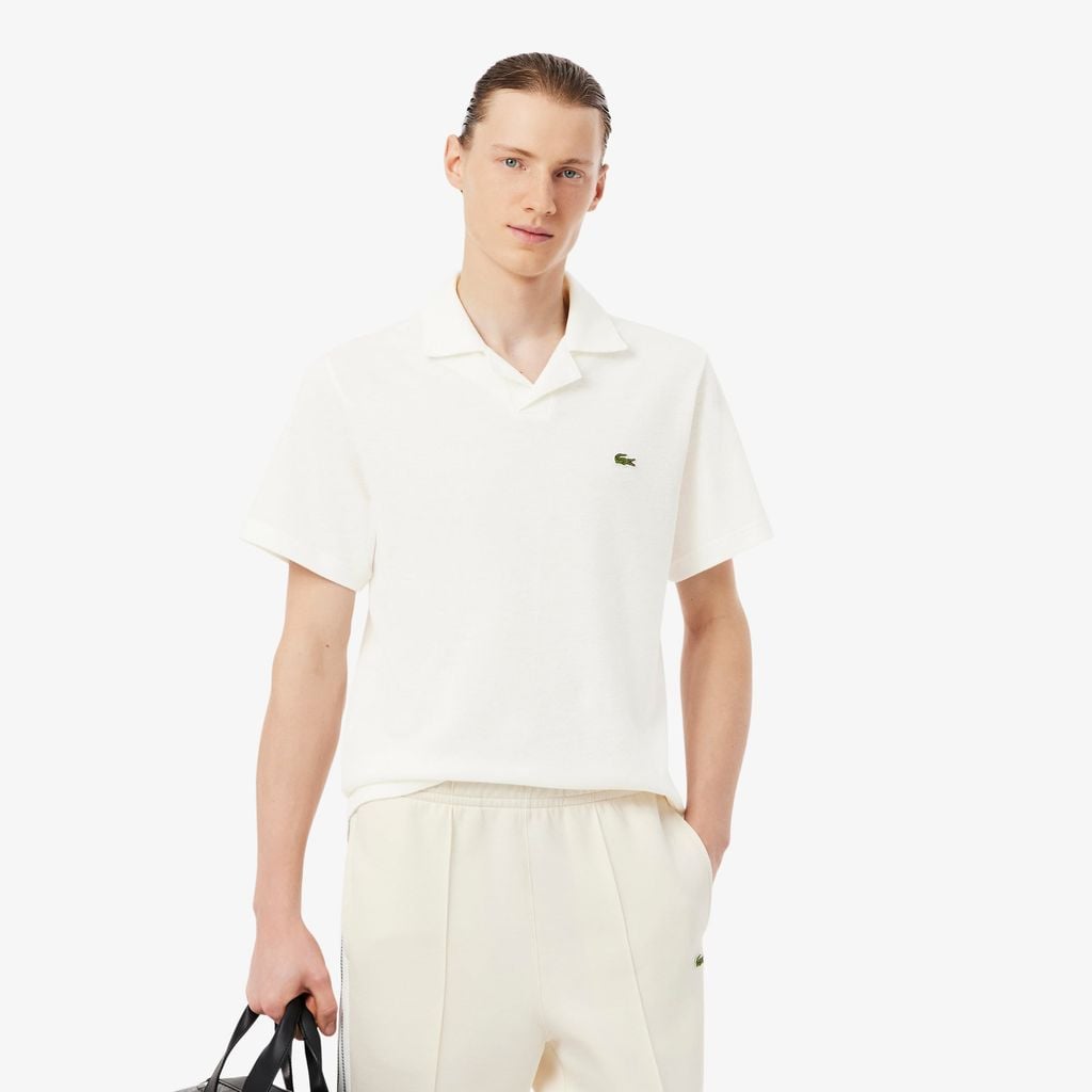 Áo Polo Lacoste Nam Dáng Cổ Điển Chất Liệu Cotton-Linen