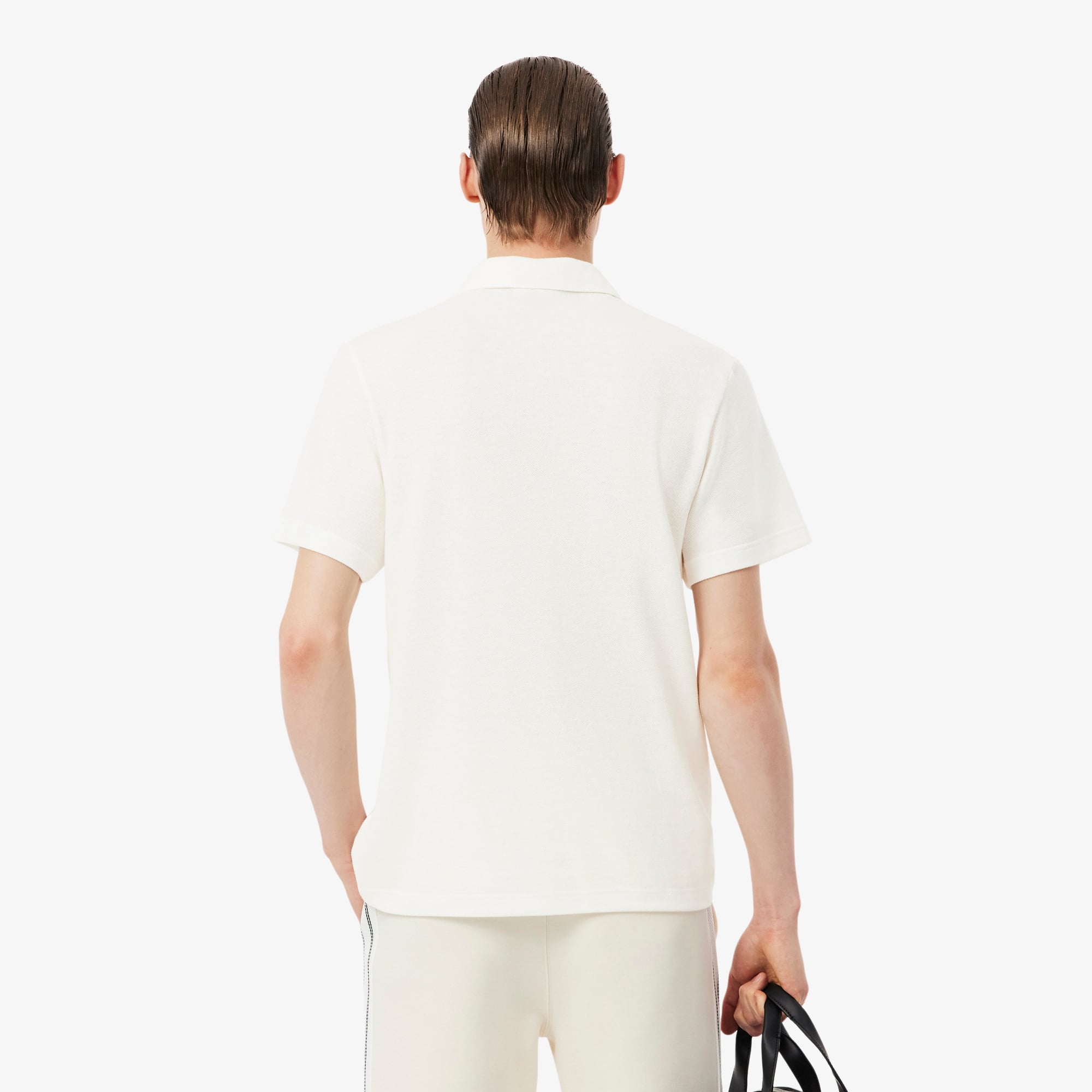 Áo Polo Lacoste Nam Dáng Cổ Điển Chất Liệu Cotton-Linen