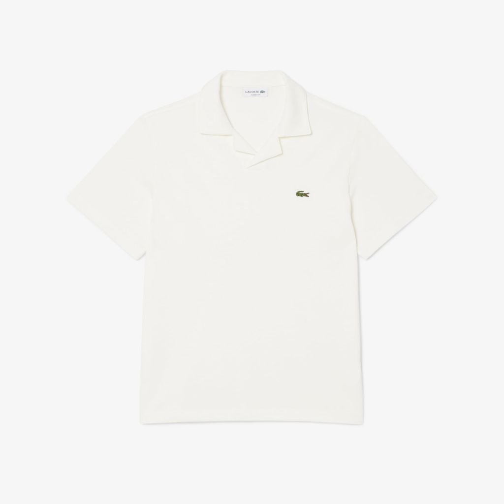 Áo Polo Lacoste Nam Dáng Cổ Điển Chất Liệu Cotton-Linen