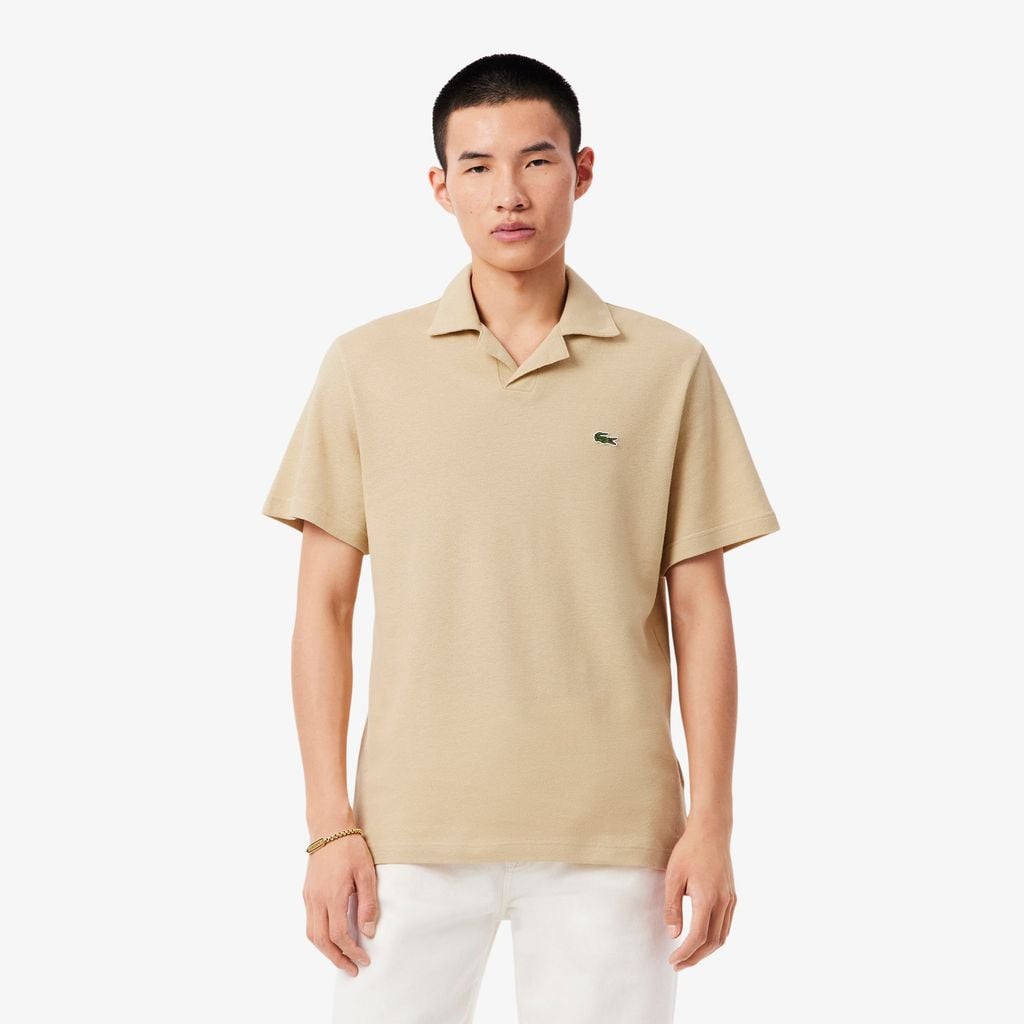 Áo Polo Lacoste Nam Dáng Cổ Điển Chất Liệu Cotton-Linen