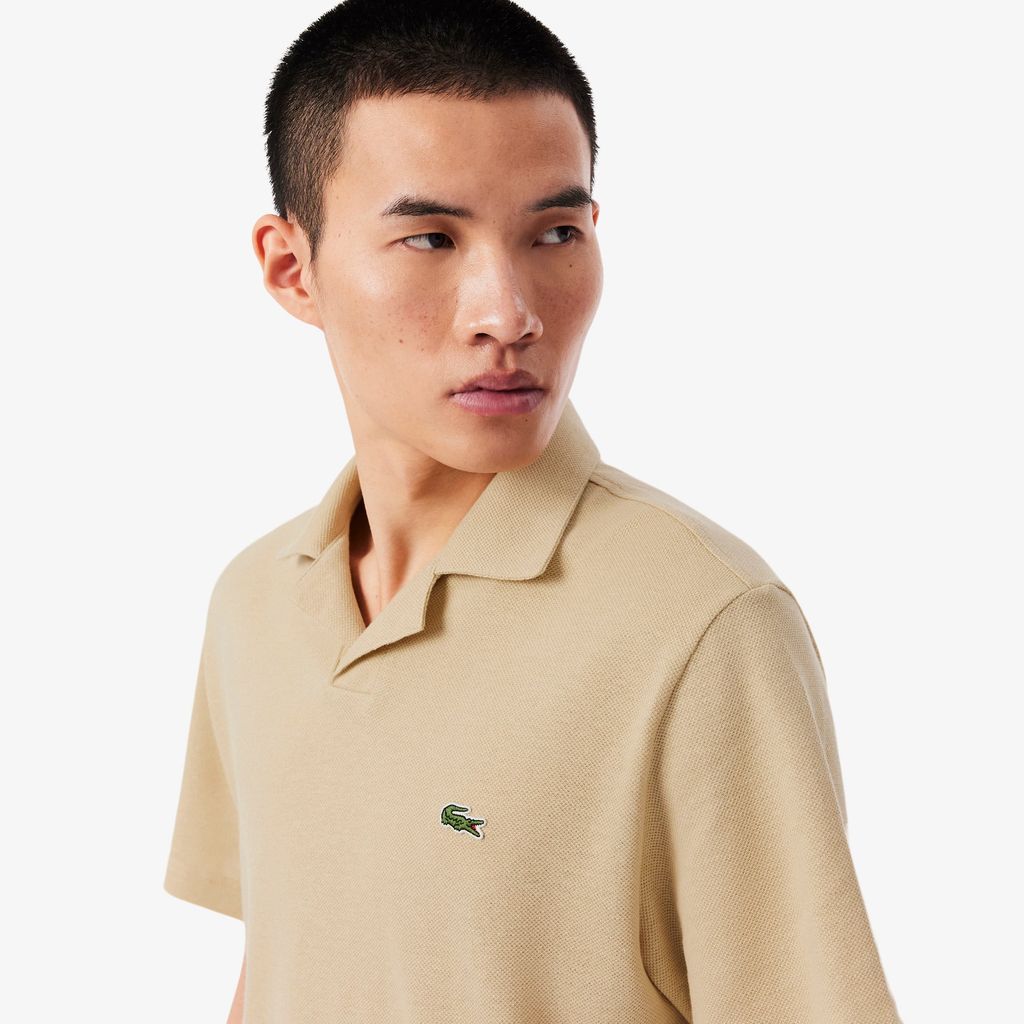 Áo Polo Lacoste Nam Dáng Cổ Điển Chất Liệu Cotton-Linen