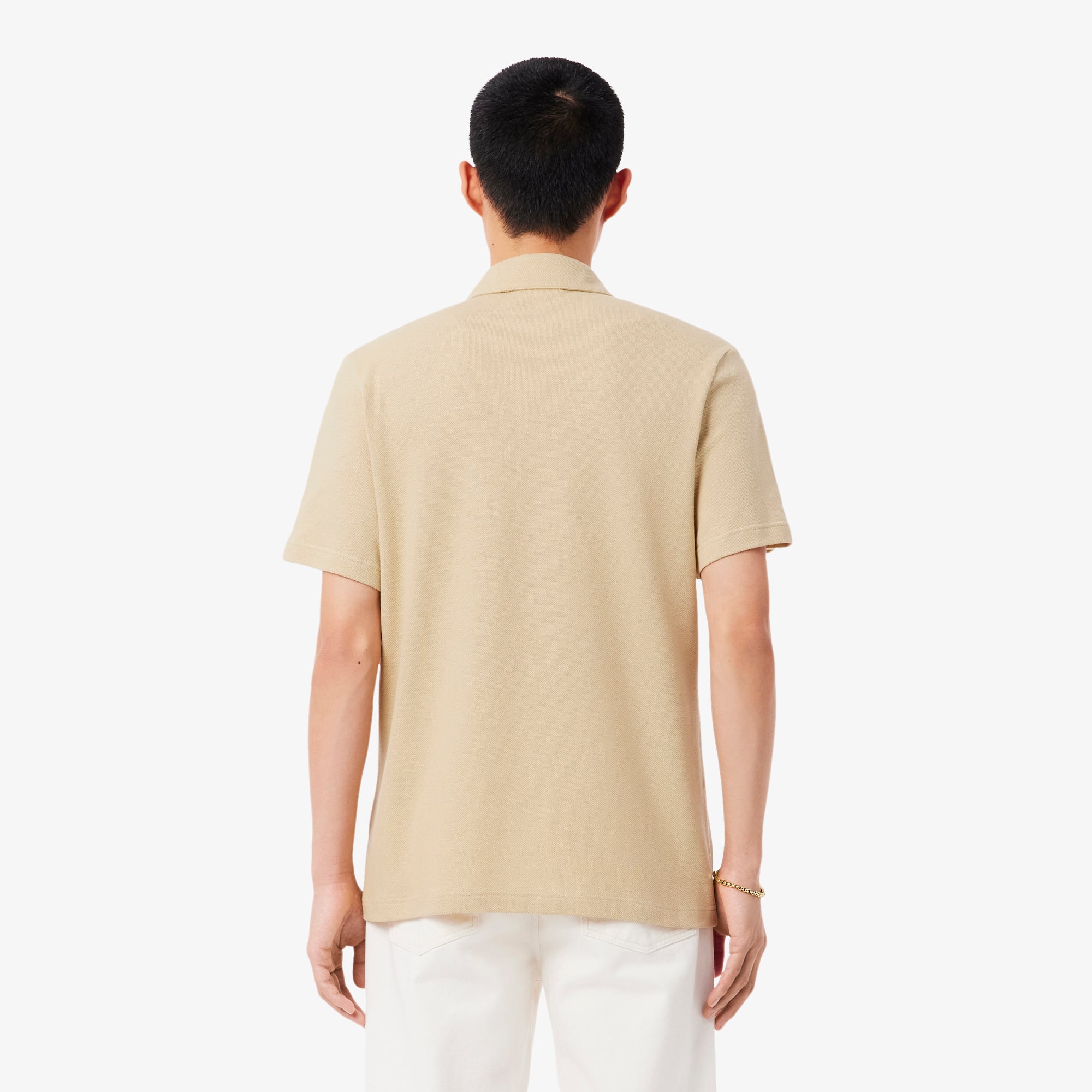Áo Polo Lacoste Nam Dáng Cổ Điển Chất Liệu Cotton-Linen
