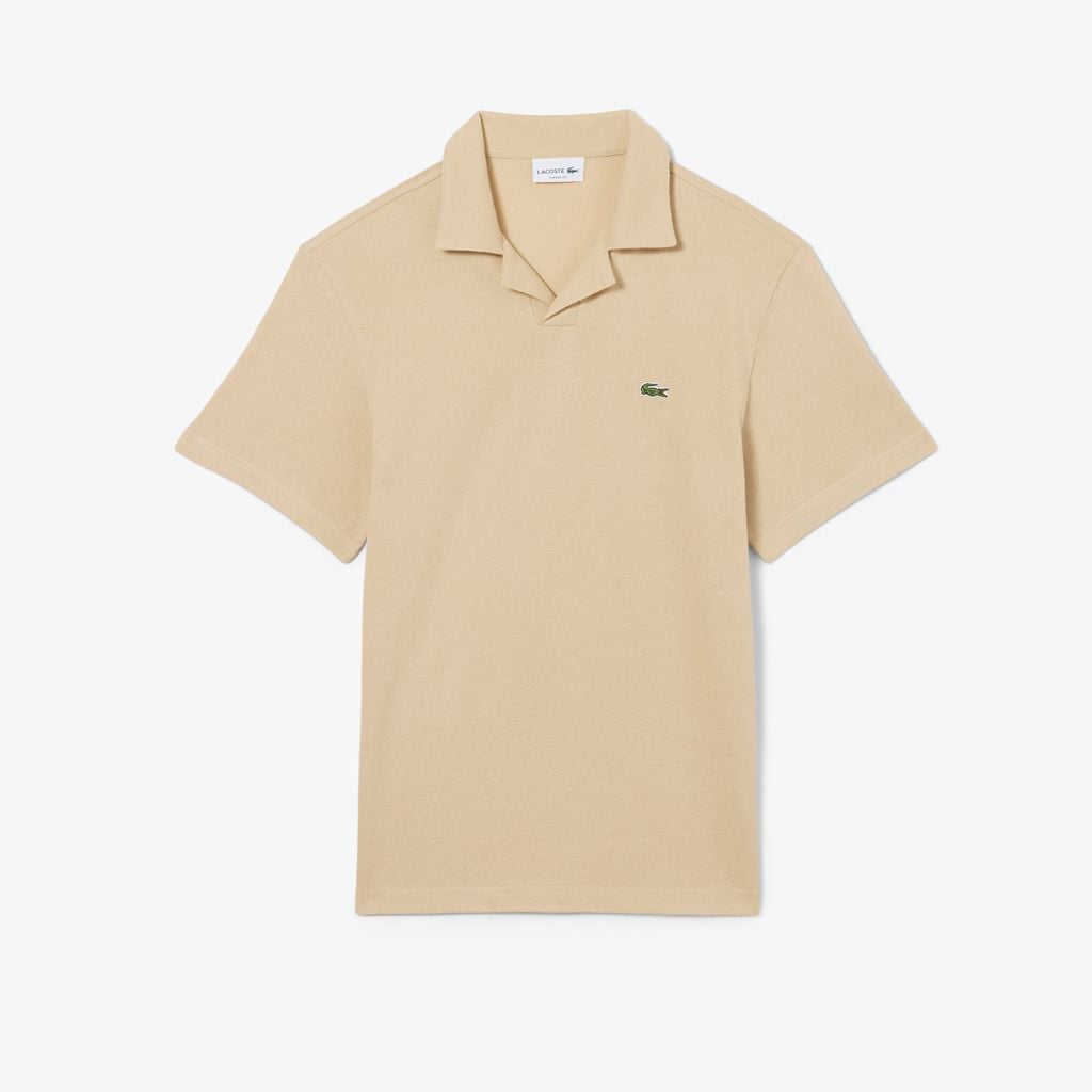 Áo Polo Lacoste Nam Dáng Cổ Điển Chất Liệu Cotton-Linen