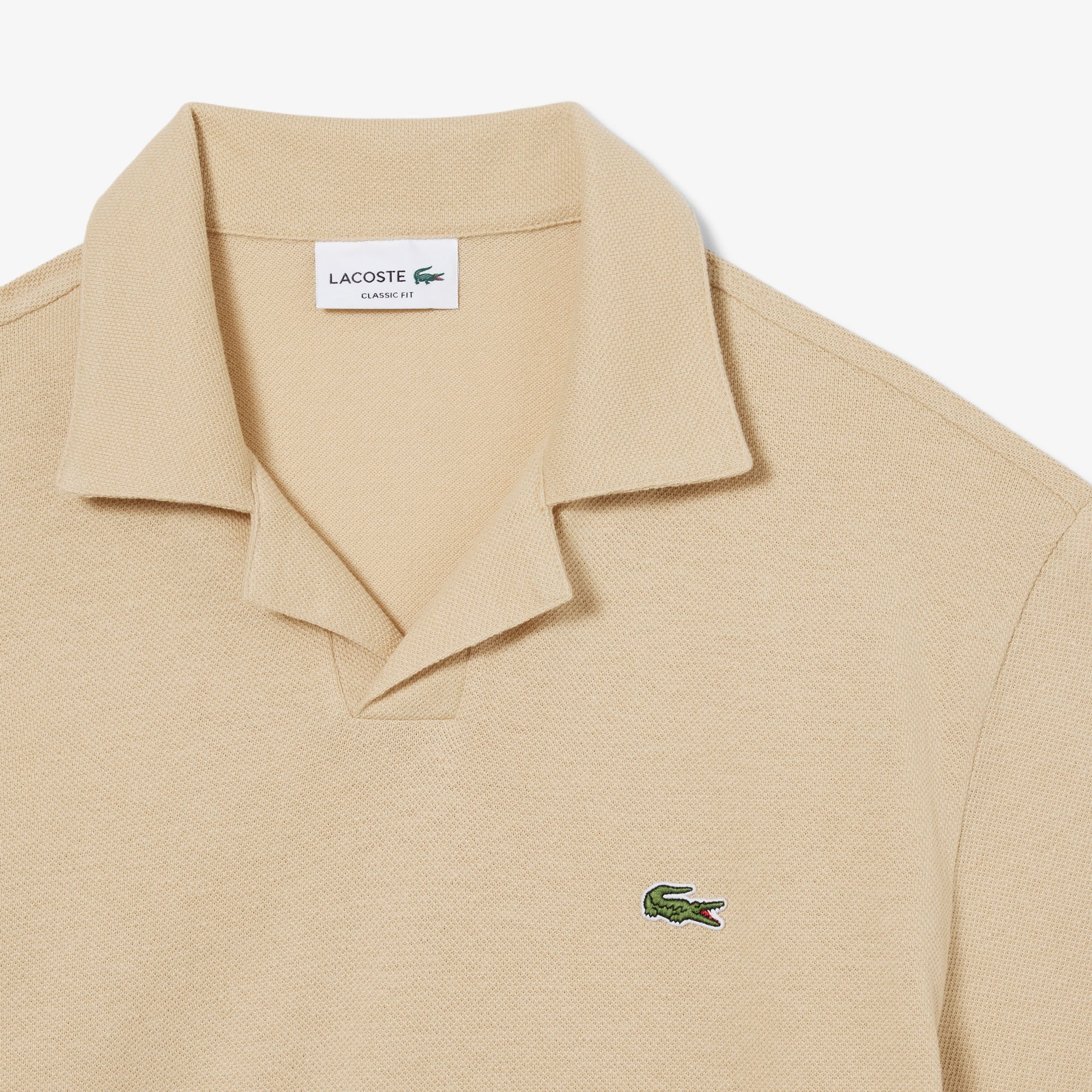 Áo Polo Lacoste Nam Dáng Cổ Điển Chất Liệu Cotton-Linen