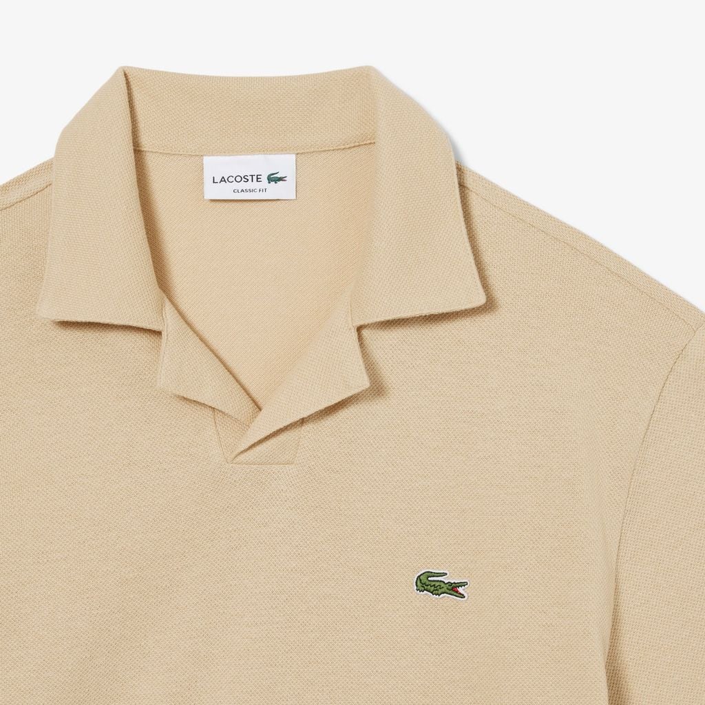 Áo Polo Lacoste Nam Dáng Cổ Điển Chất Liệu Cotton-Linen