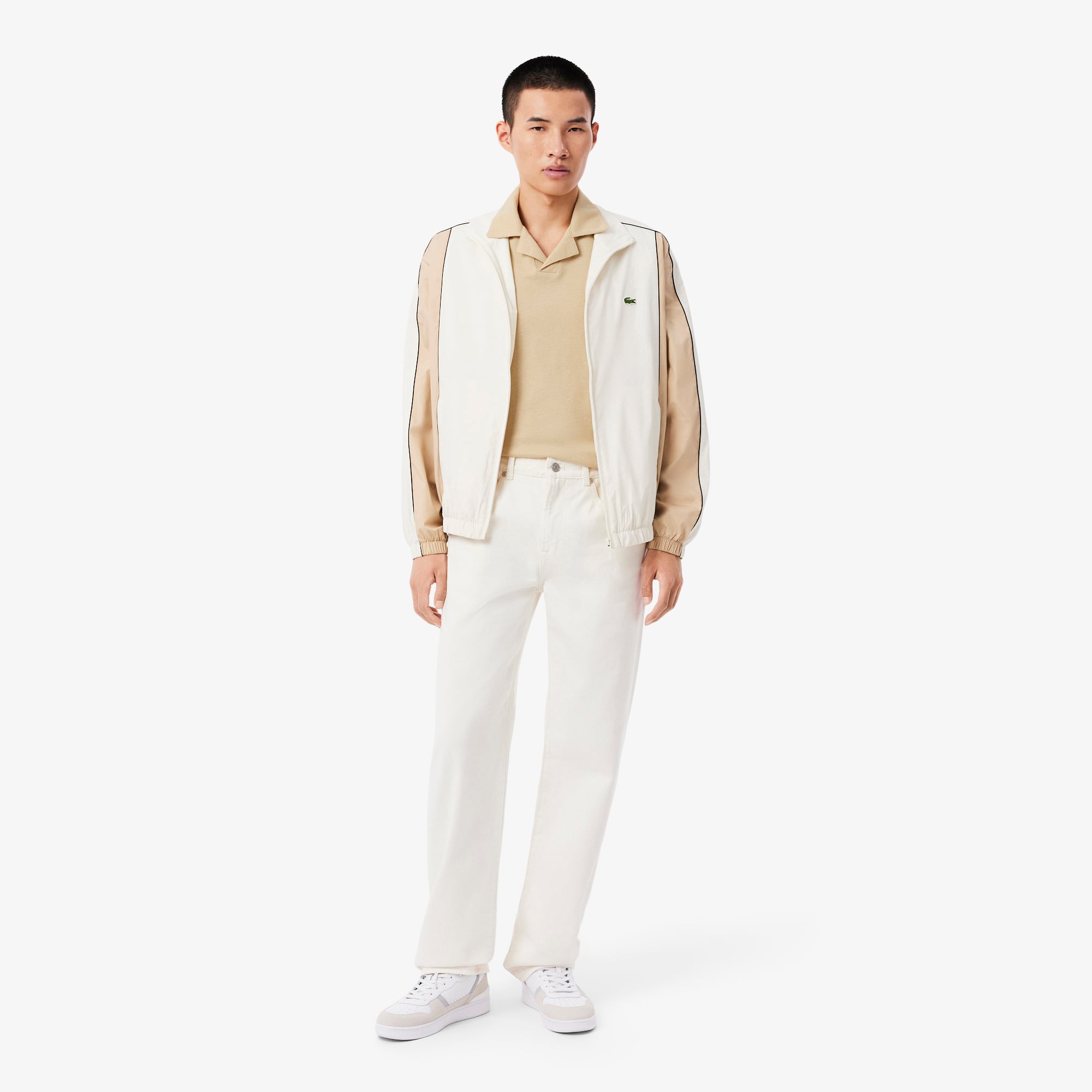 Áo Polo Lacoste Nam Dáng Cổ Điển Chất Liệu Cotton-Linen