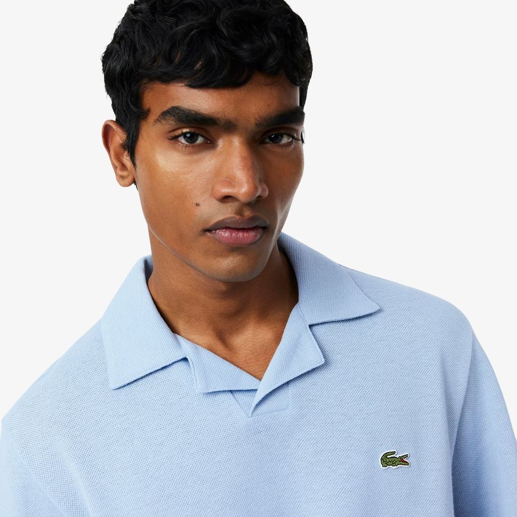 Áo Polo Lacoste Nam Dáng Cổ Điển Chất Liệu Cotton-Linen