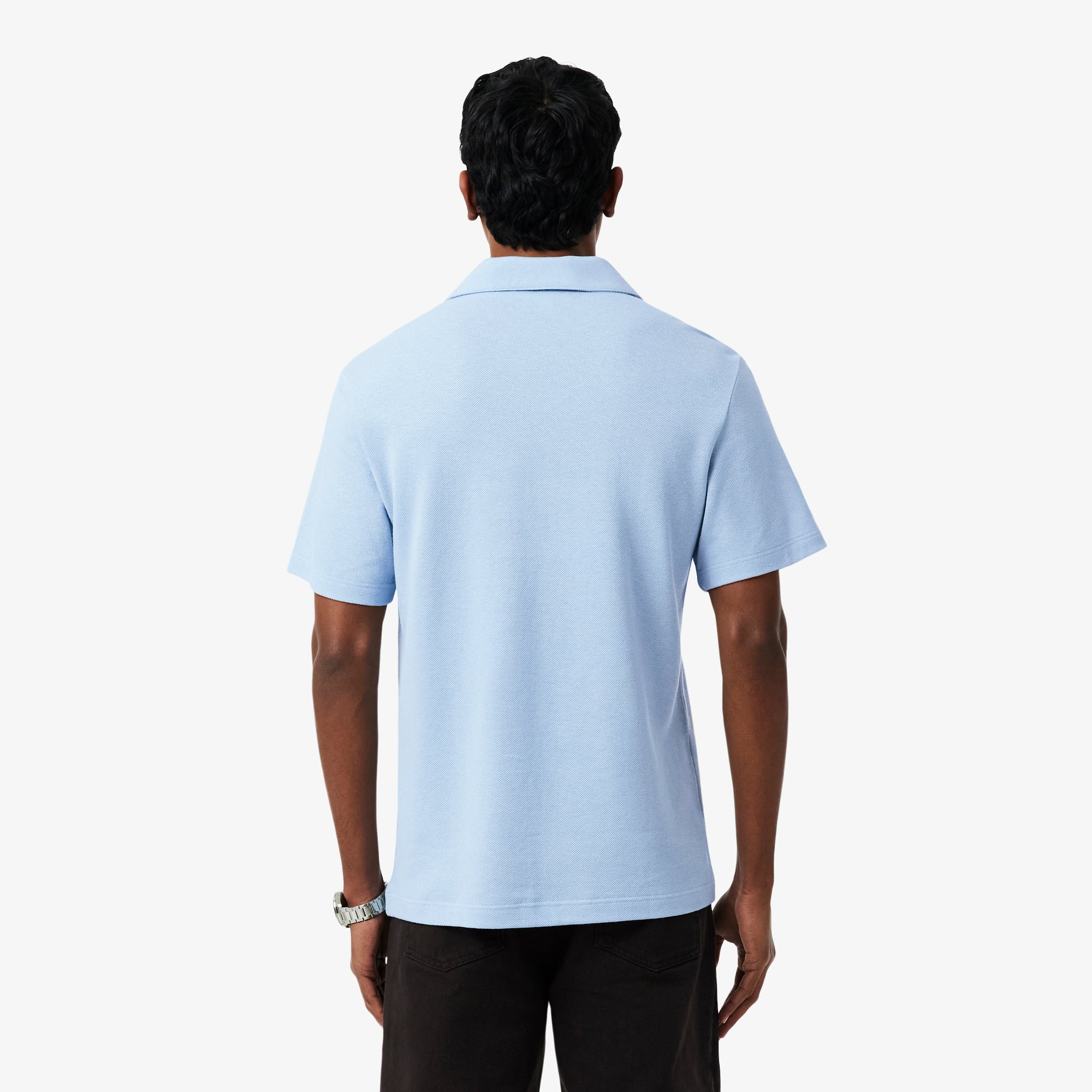 Áo Polo Lacoste Nam Dáng Cổ Điển Chất Liệu Cotton-Linen