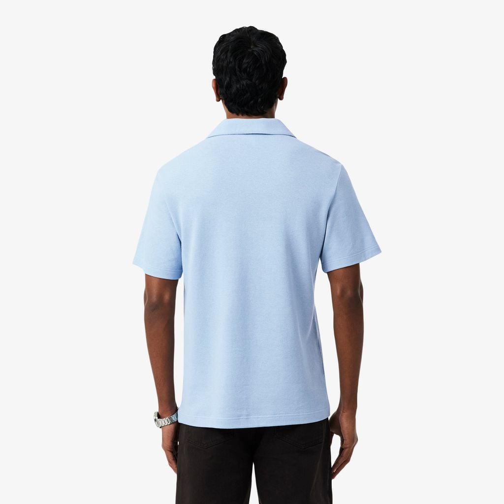 Áo Polo Lacoste Nam Dáng Cổ Điển Chất Liệu Cotton-Linen