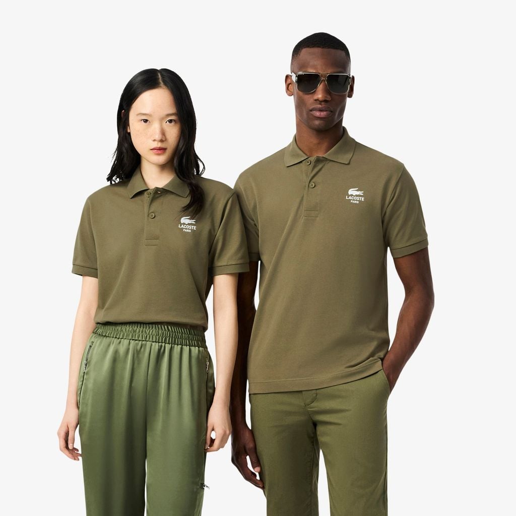 Áo Polo Lacoste Unisex L.12.12 Dáng Cổ Điển Họa Tiết In