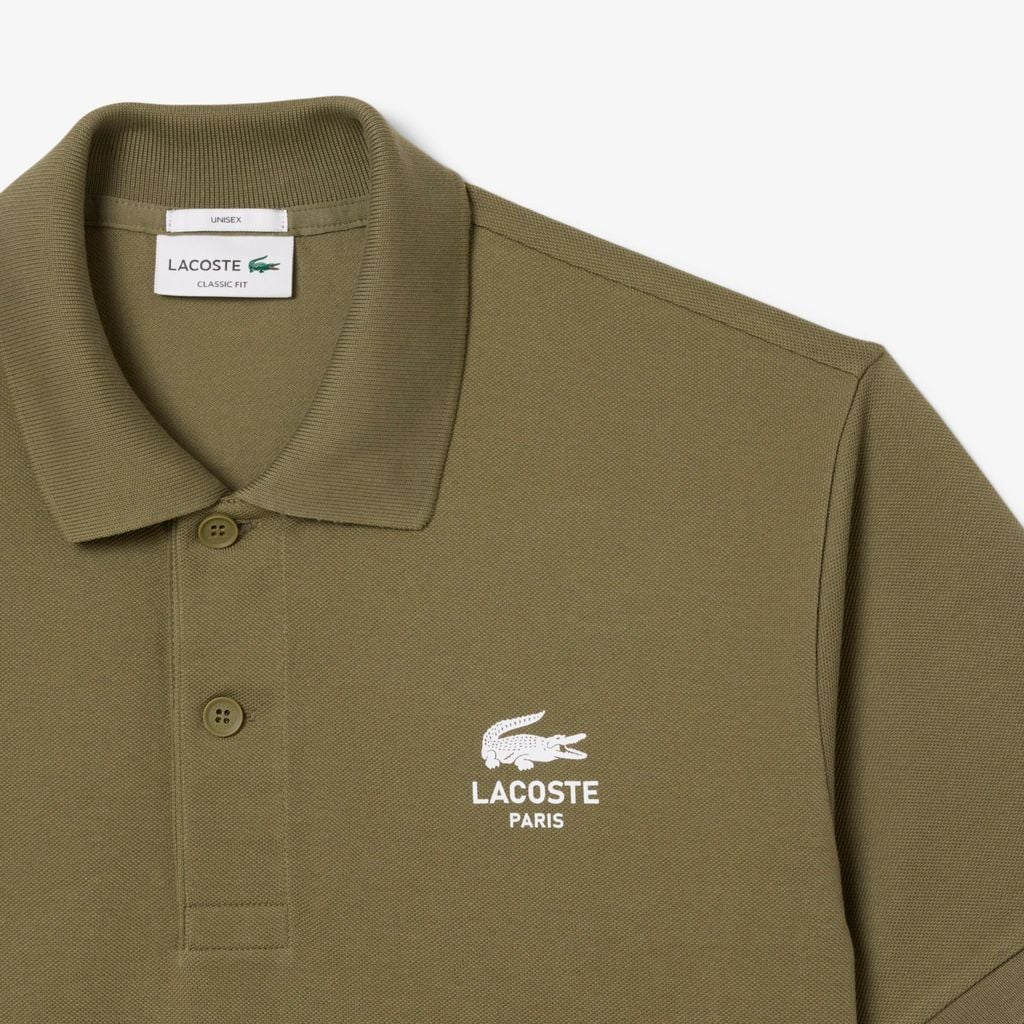 Áo Polo Lacoste Unisex L.12.12 Dáng Cổ Điển Họa Tiết In