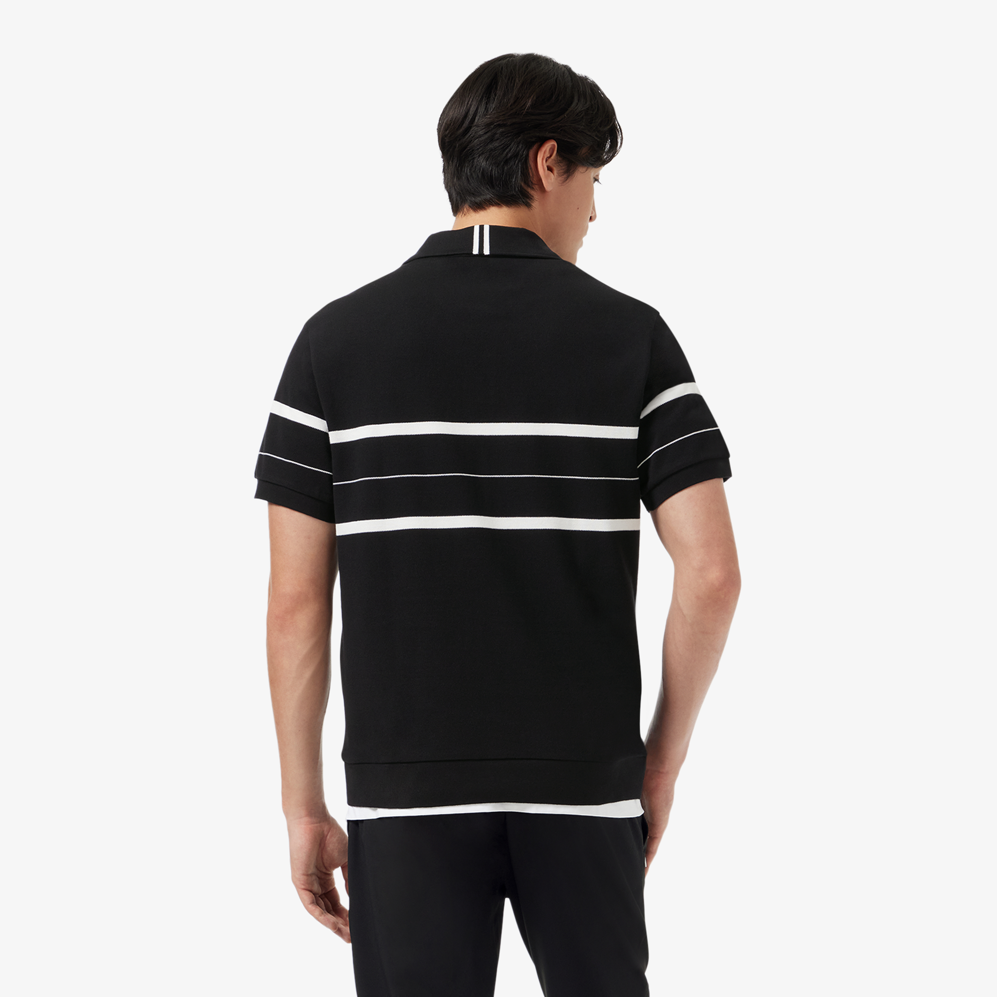 Áo Polo Lacoste Nam Dáng Cổ Điển Họa Tiết Sọc