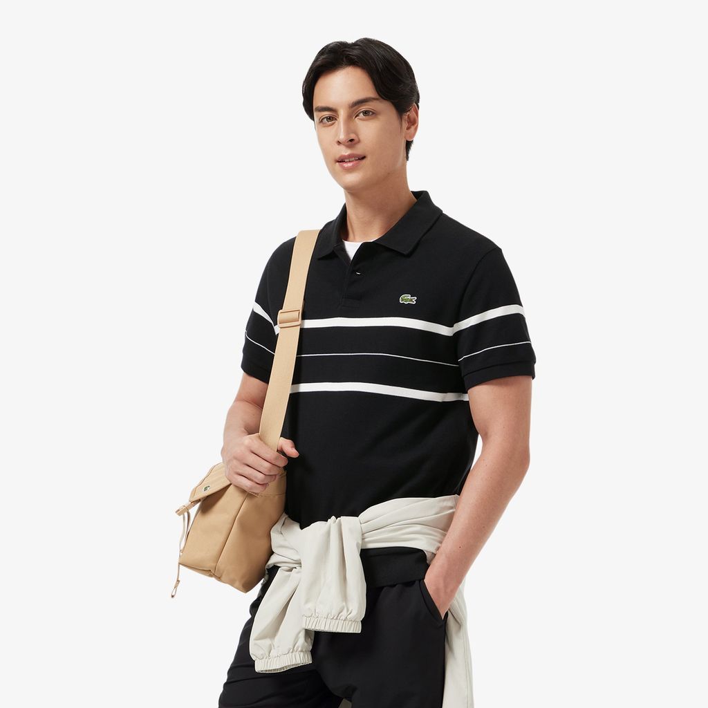 Áo Polo Lacoste Nam Dáng Cổ Điển Họa Tiết Sọc