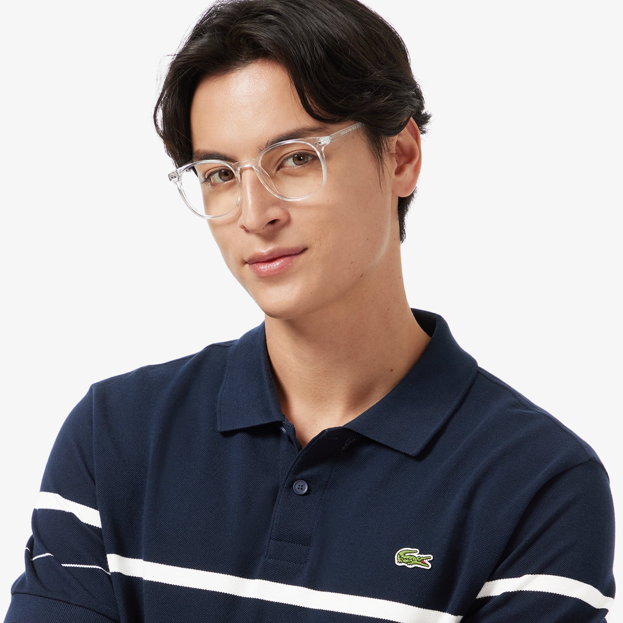 Áo Polo Lacoste Nam Dáng Cổ Điển Họa Tiết Sọc