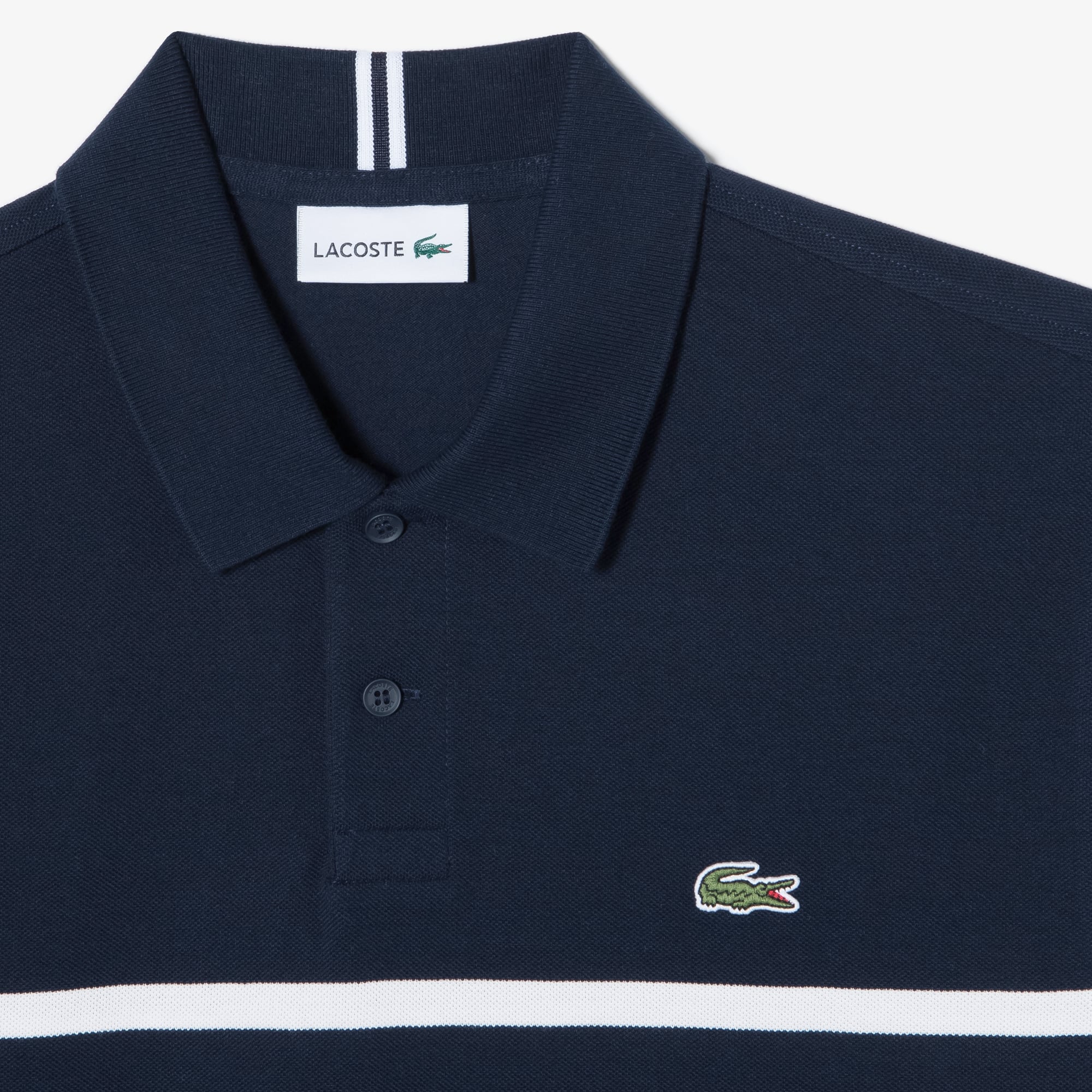 Áo Polo Lacoste Nam Dáng Cổ Điển Họa Tiết Sọc